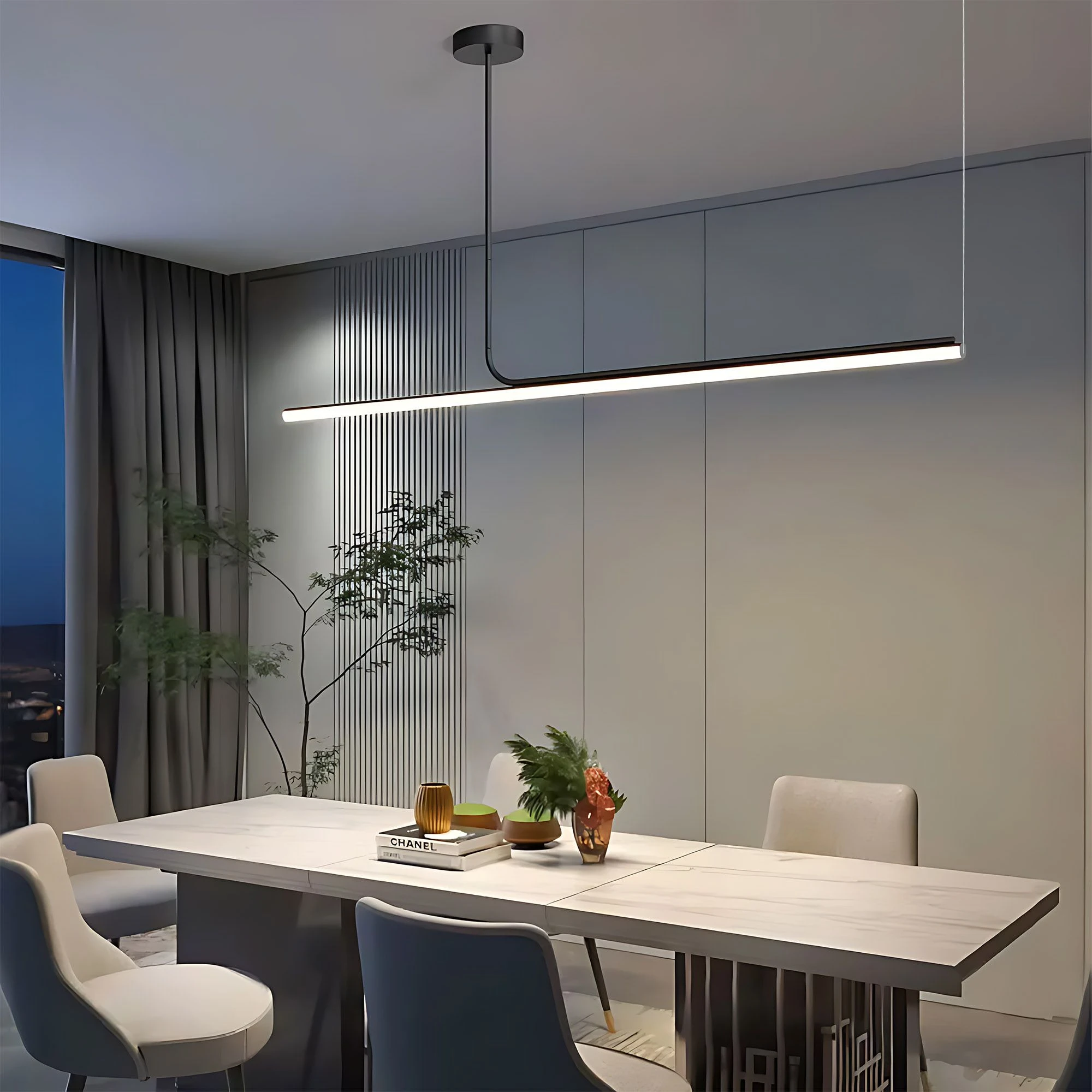 Lubinis šviestuvas Toolight Šviestuvas lubinis LED APP1660-CP Juodas 140cm aprašymas - Prekės nuotrauka