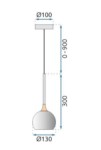 Lubinis šviestuvas Toolight Šviestuvas lubinis LED G087-1CP Juodas CHROME aprašymas - Prekės nuotrauka