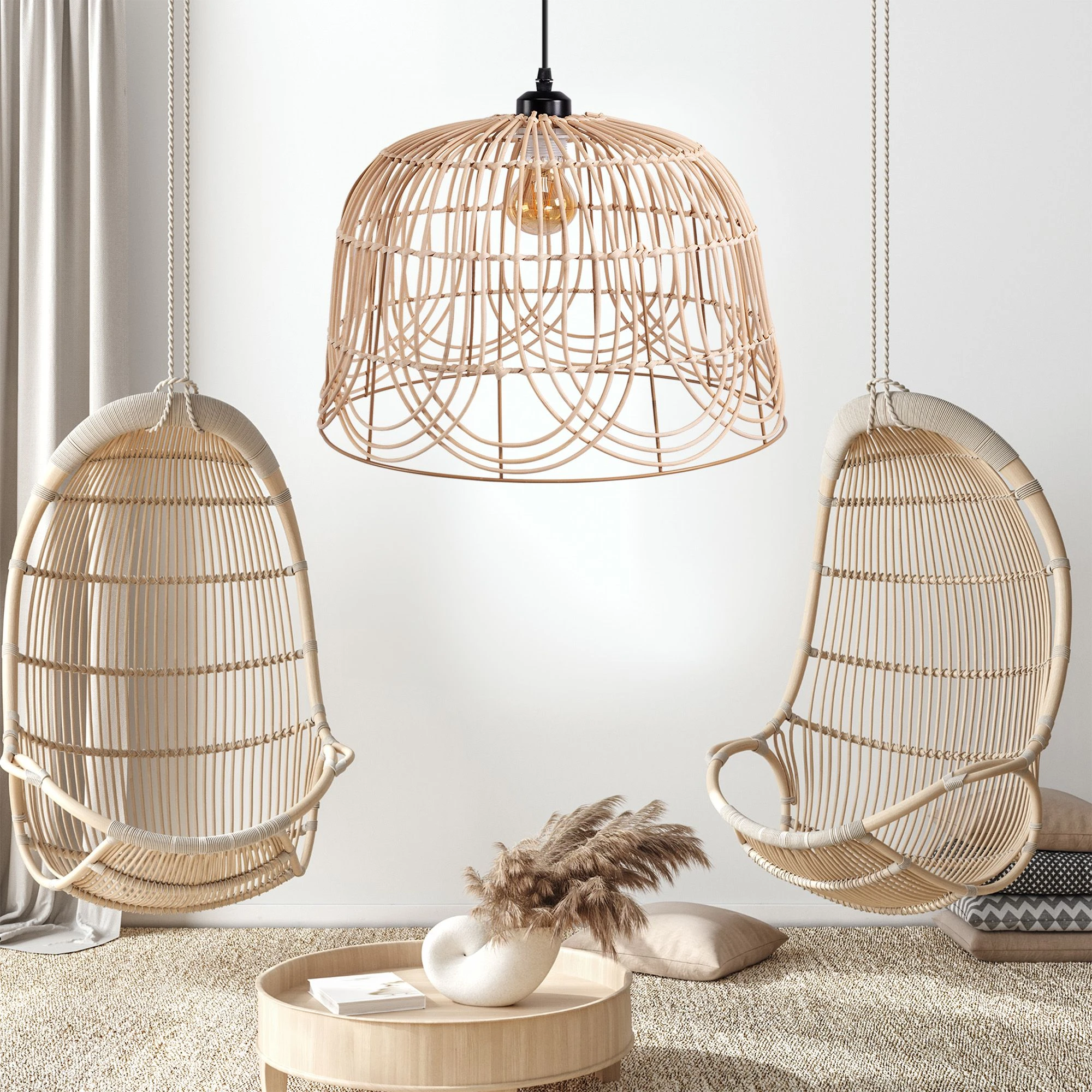 Pakabinamas šviestuvas Toolight Šviestuvas lubinis NATURAL APP1351-1CP 30 cm aprašymas - Prekės nuotrauka