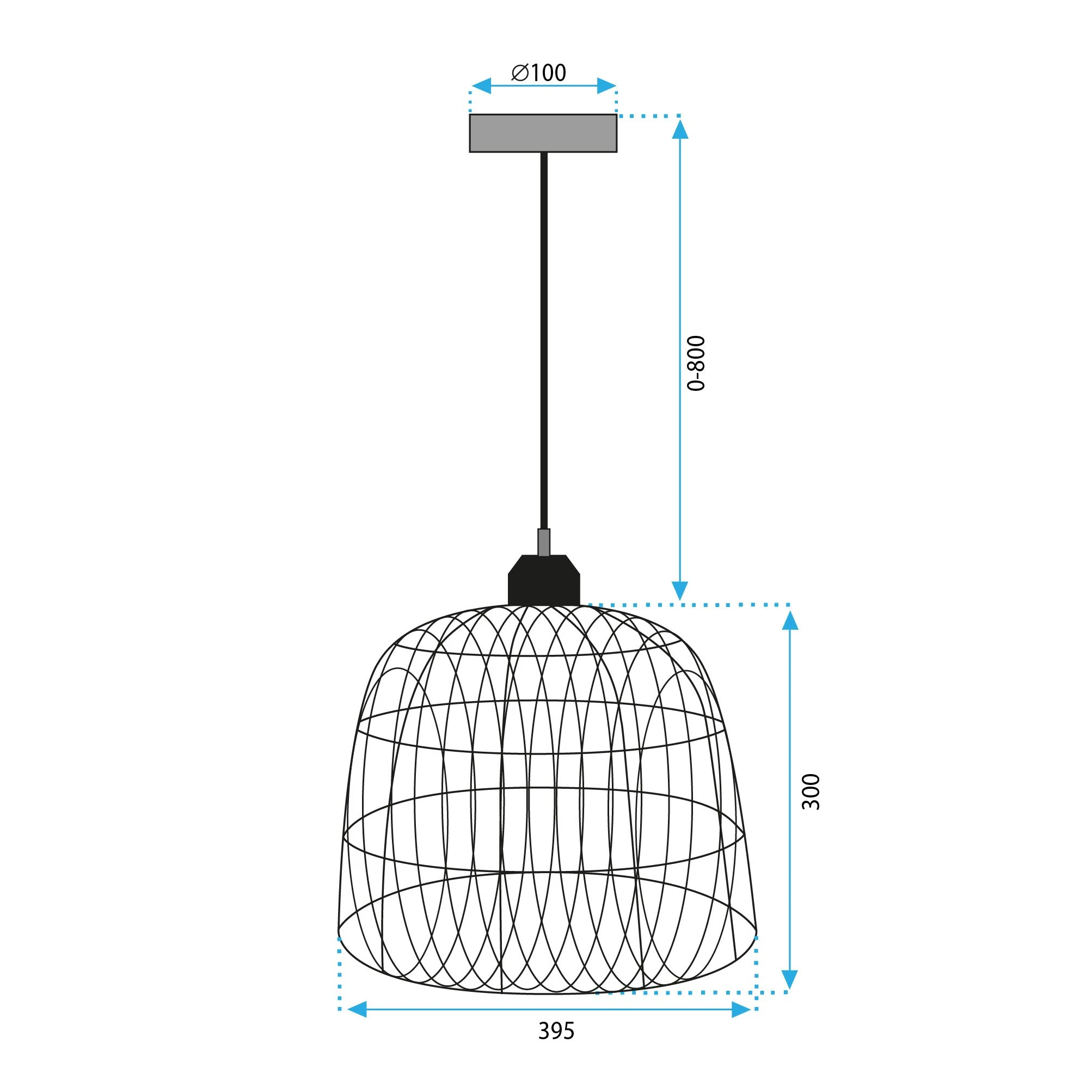 Pakabinamas šviestuvas Toolight Šviestuvas lubinis NATURAL APP1352-1CP 40 cm aprašymas - Prekės nuotrauka