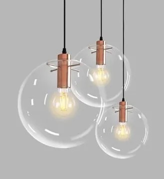 Pakabinamas šviestuvas Toolight Šviestuvas Lubinis Stiklo Lassi 20+25+30 Cm aprašymas - Prekės nuotrauka