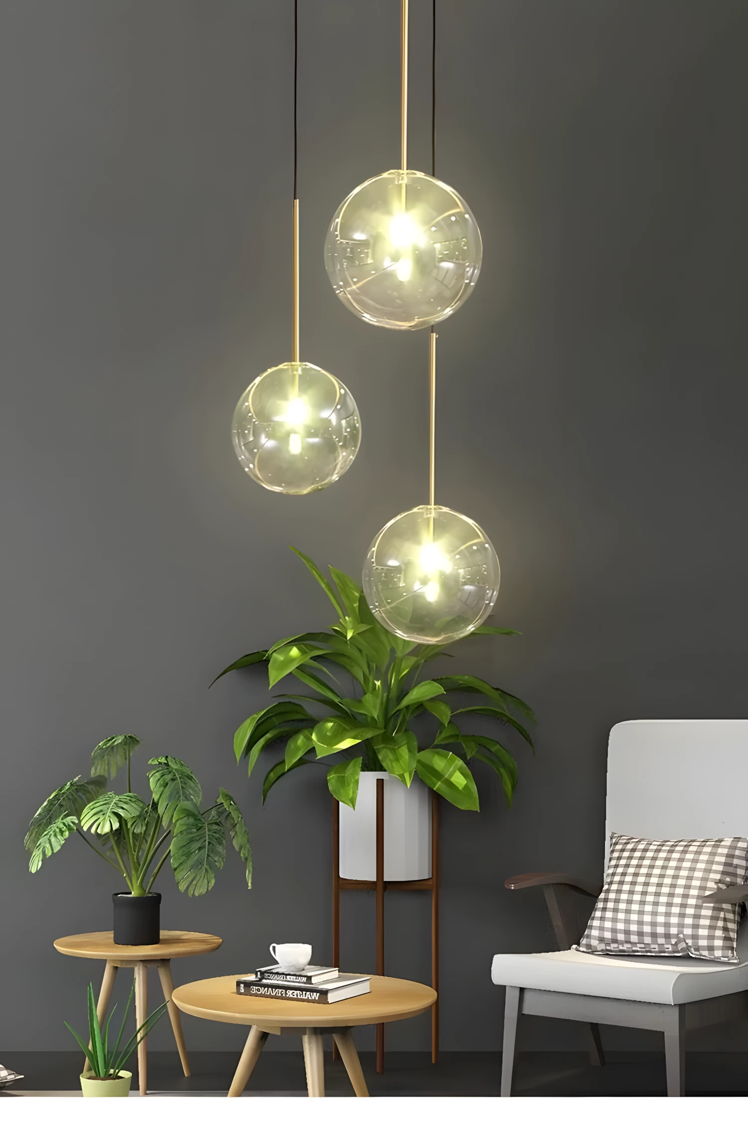 Lubinis šviestuvas Toolight Šviestuvas lubinis stiklo rutuliai 15cm APP1680-1CP aprašymas - Prekės nuotrauka