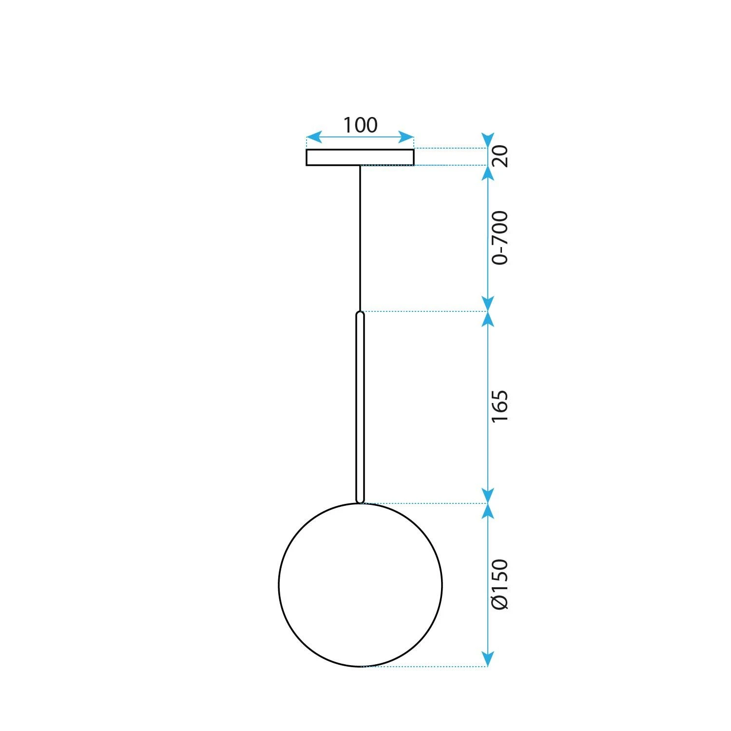 Lubinis šviestuvas Toolight Šviestuvas lubinis stiklo rutuliai 15cm APP1680-1CP aprašymas - Prekės nuotrauka