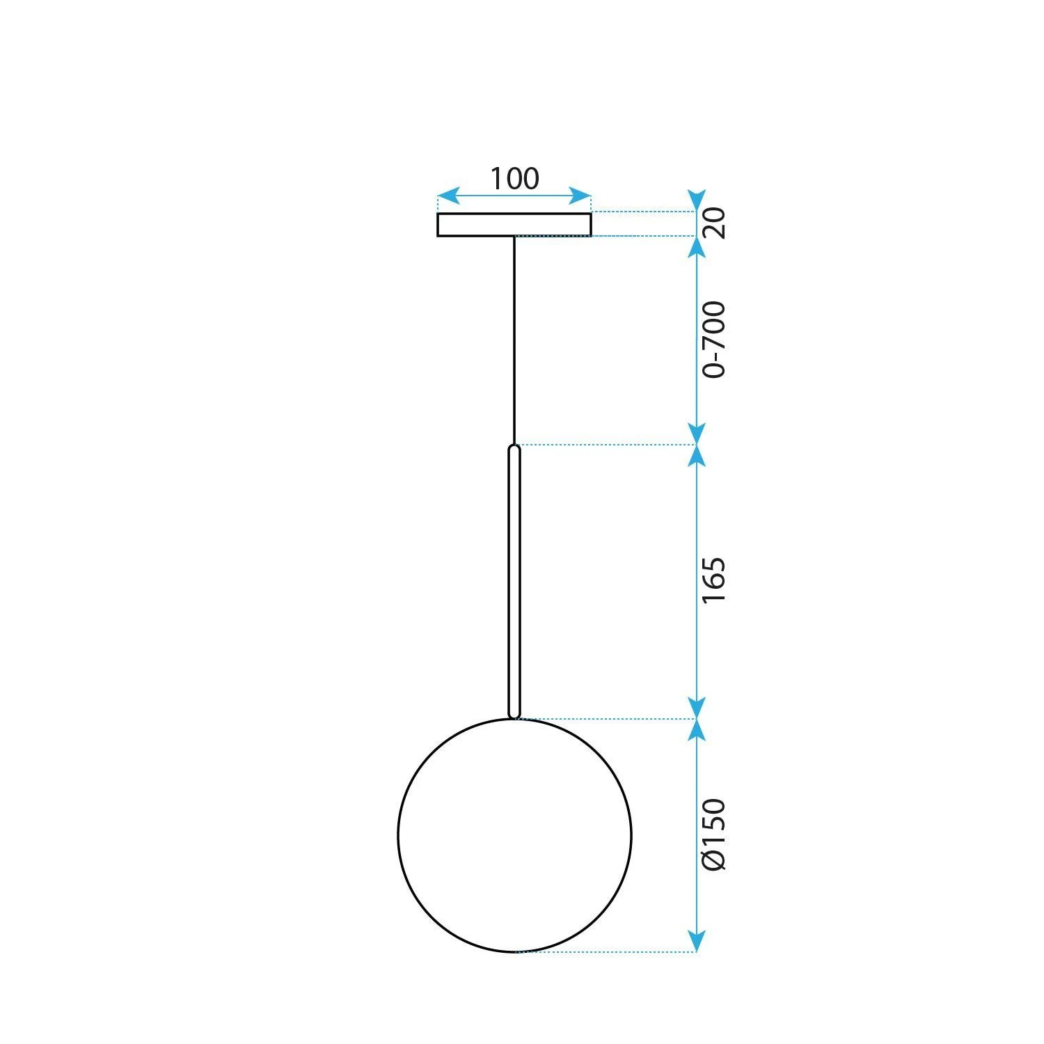 Lubinis šviestuvas Toolight Šviestuvas lubinis stiklo rutuliai 15cm APP1682-1CP aprašymas - Prekės nuotrauka