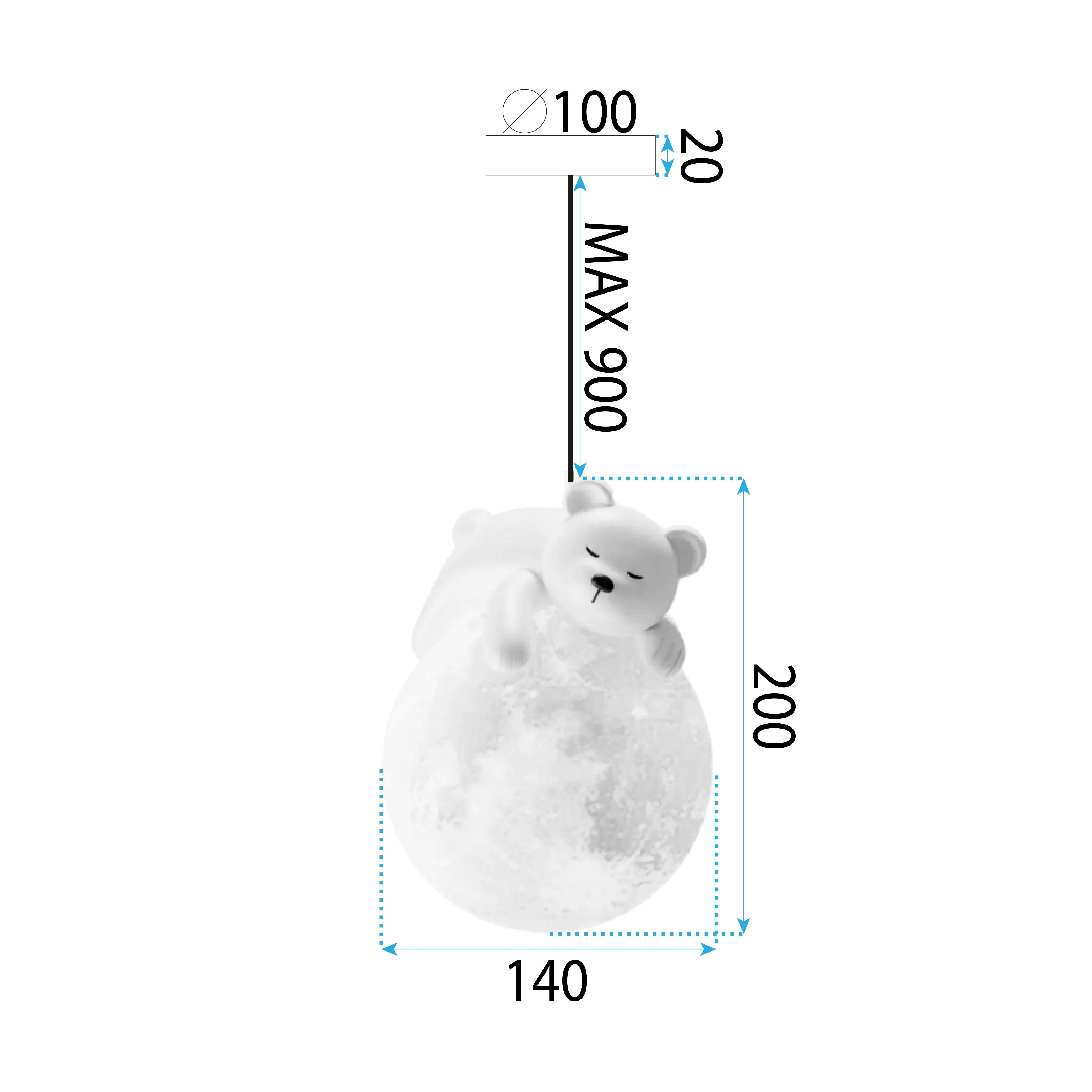 Lubinis šviestuvas Toolight Šviestuvas lubinis Baltas BEAR APP1597-1CP aprašymas - Prekės nuotrauka