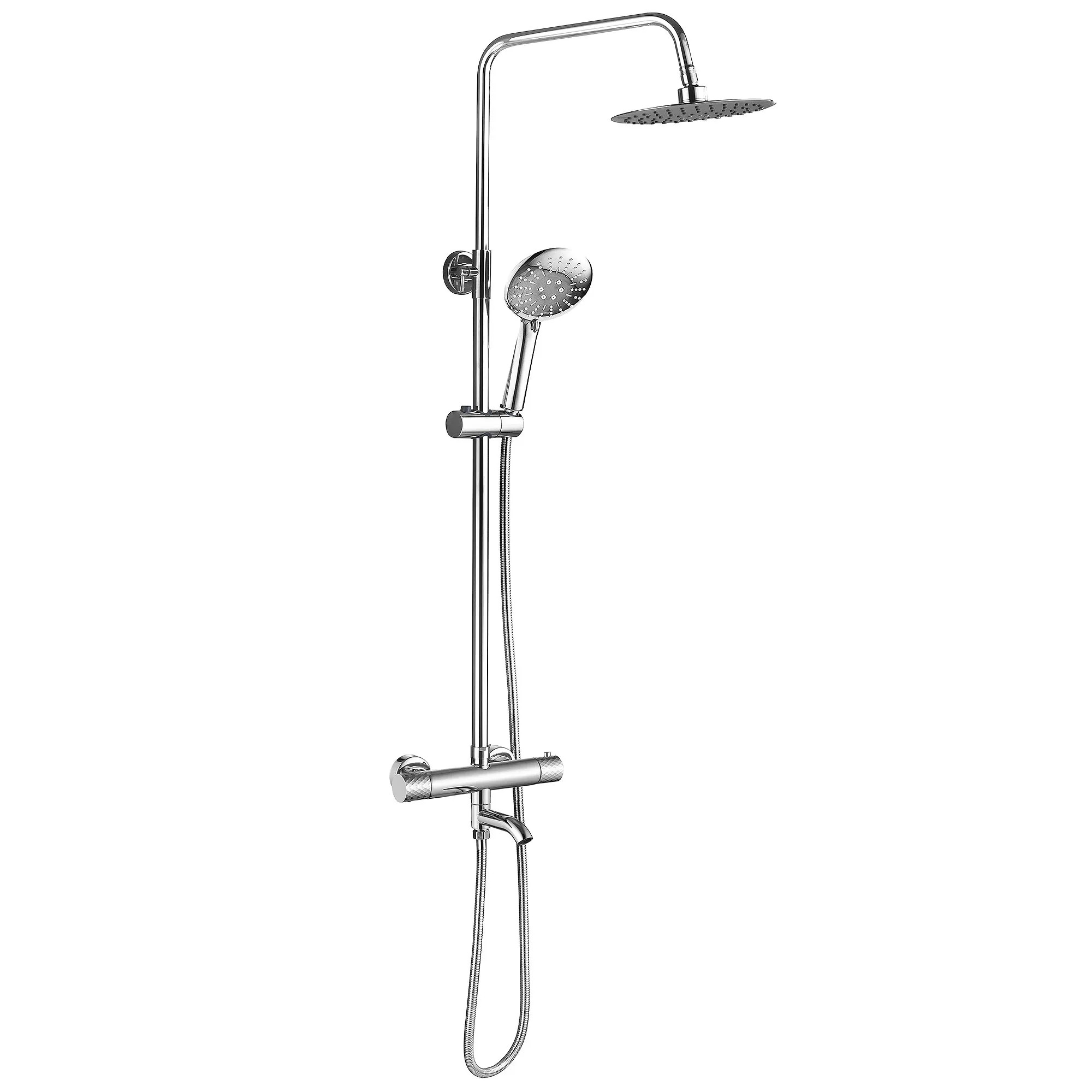 Termostatinis dušo komplektas Lungo Diamond chrome aprašymas - Prekės nuotrauka
