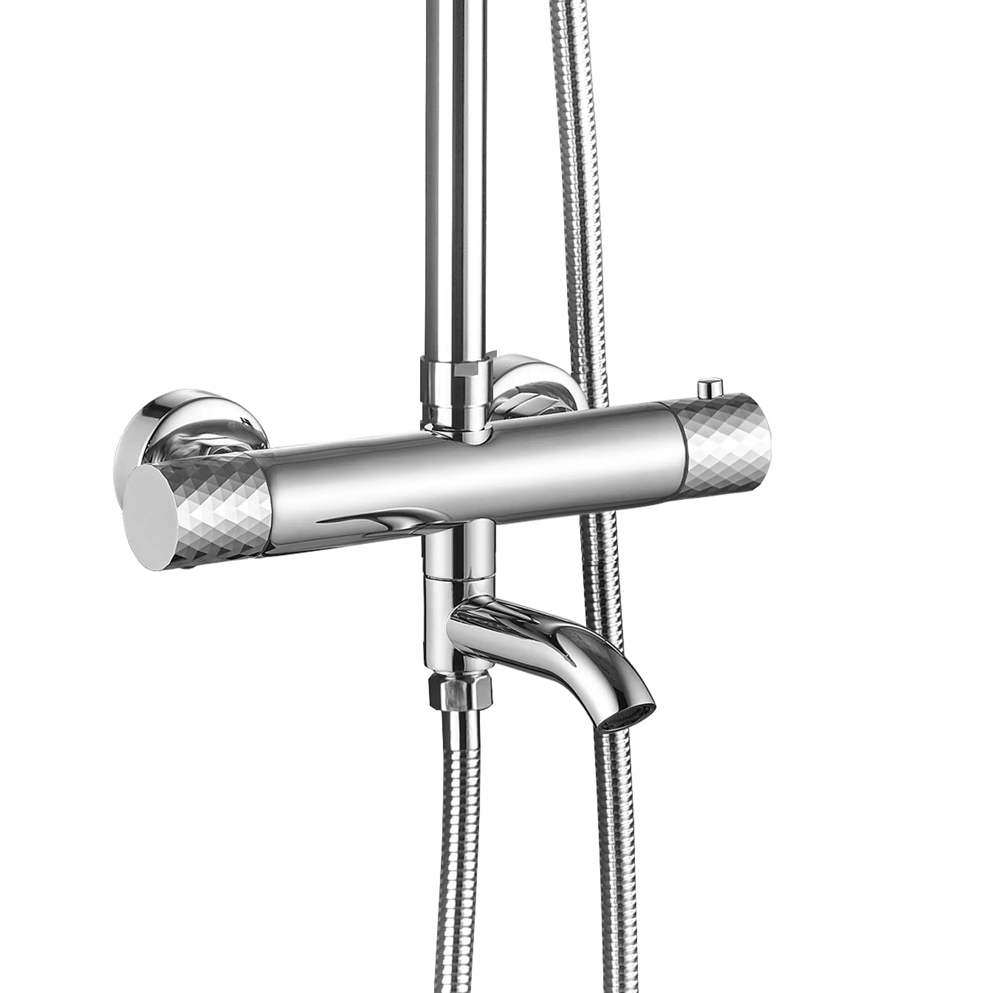 Termostatinis dušo komplektas Lungo Diamond chrome aprašymas - Prekės nuotrauka