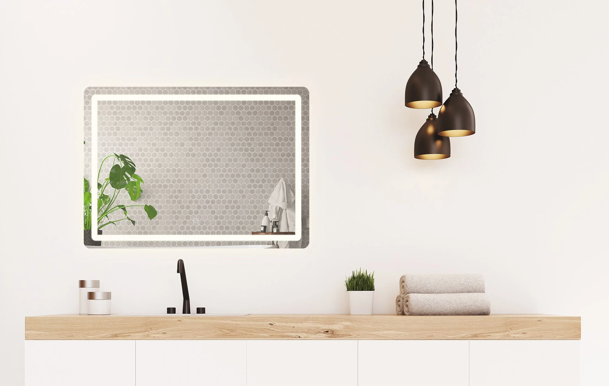 Tutumi Veidrodis LED 80x60cm P10407 aprašymas - Prekės nuotrauka