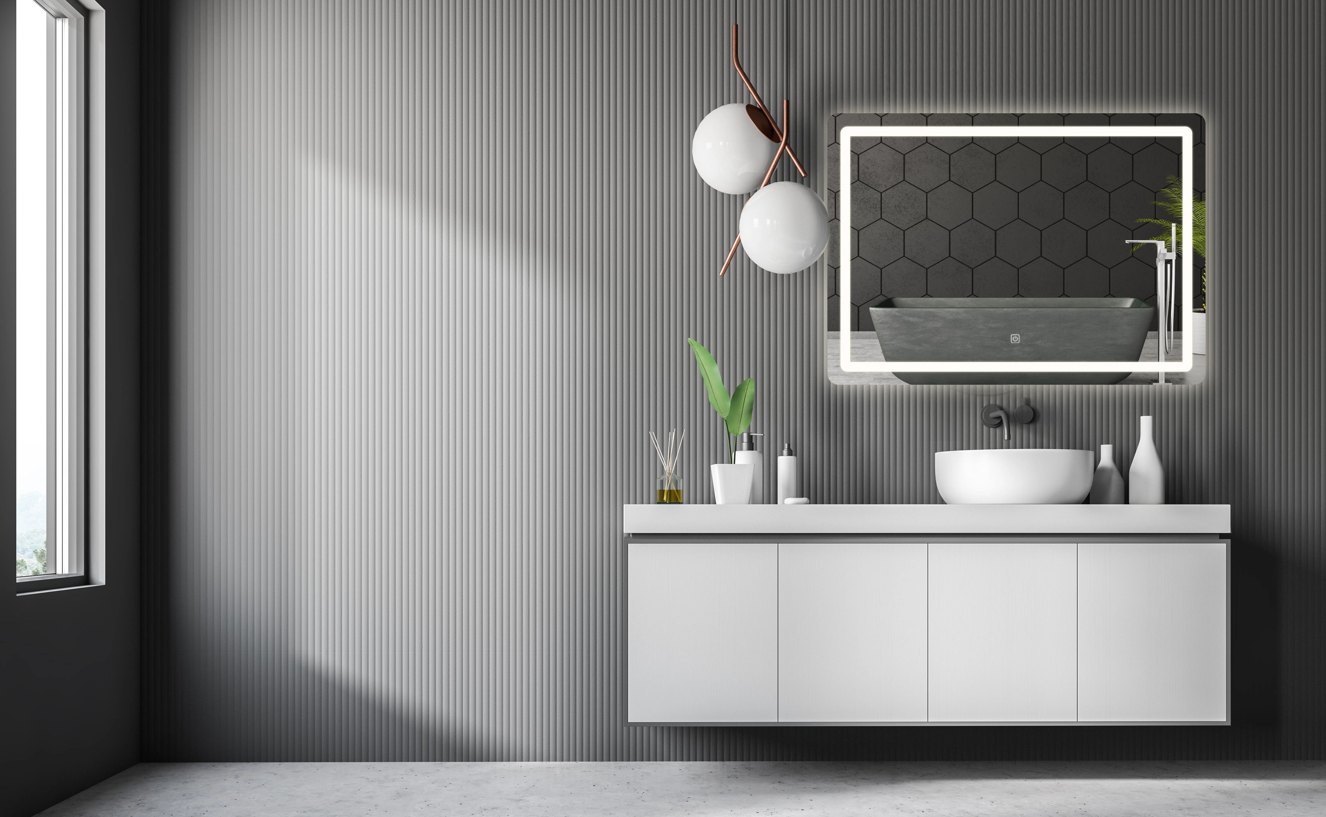 Tutumi Veidrodis LED 80x60cm P10407 aprašymas - Prekės nuotrauka