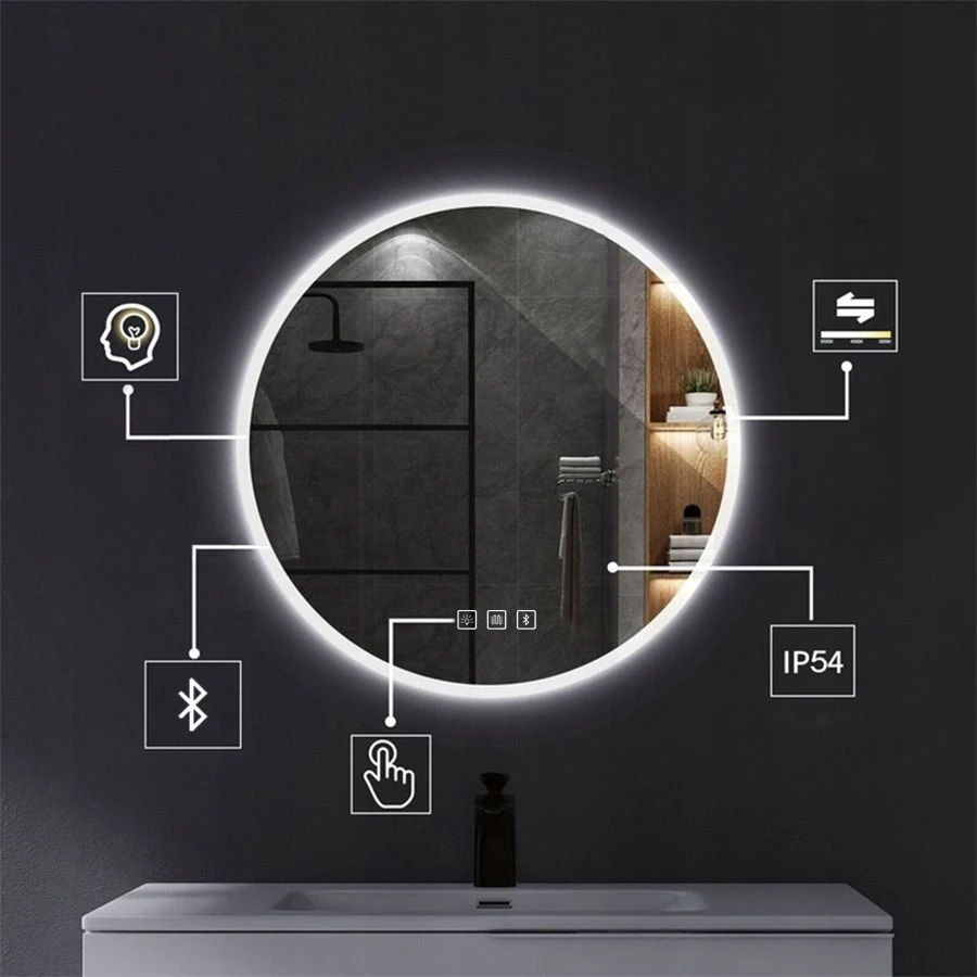 Tutumi Veidrodis LED BLUETOOTH FFJ 60cm aprašymas - Prekės nuotrauka