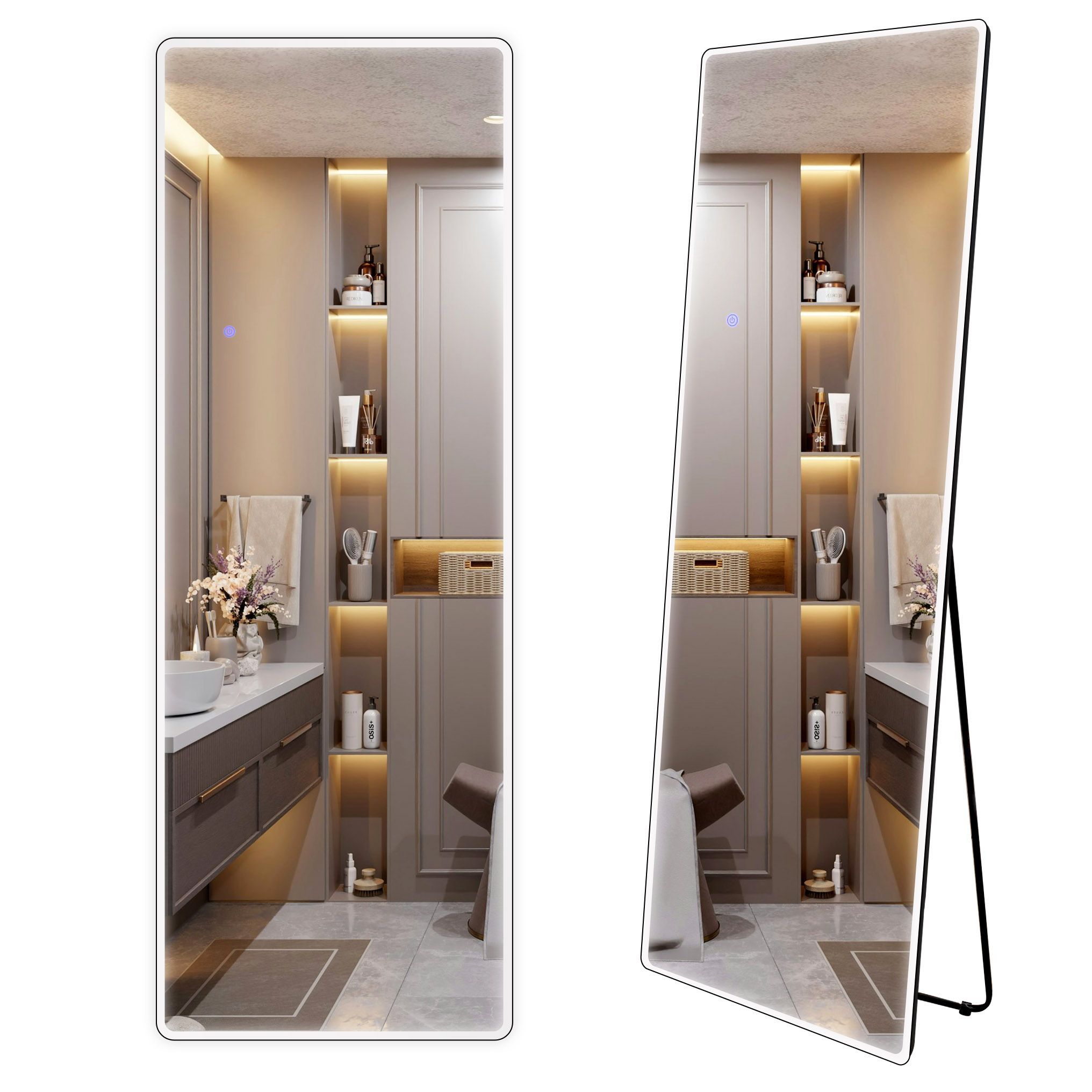 rea Veidrodis Led Classico 50x160cm Juodas aprašymas - Prekės nuotrauka
