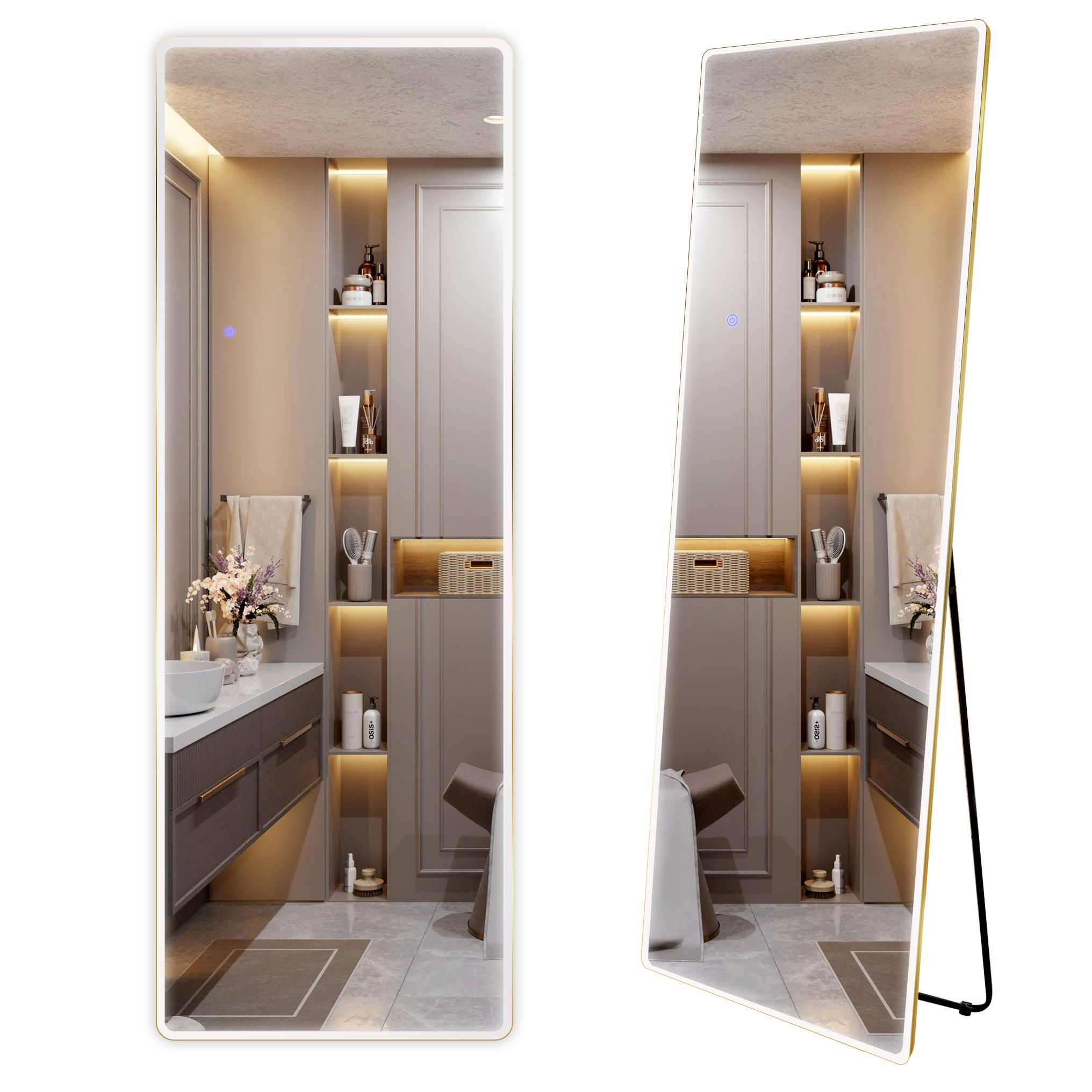 rea Veidrodis LED Classico 50x160cm Gold aprašymas - Prekės nuotrauka