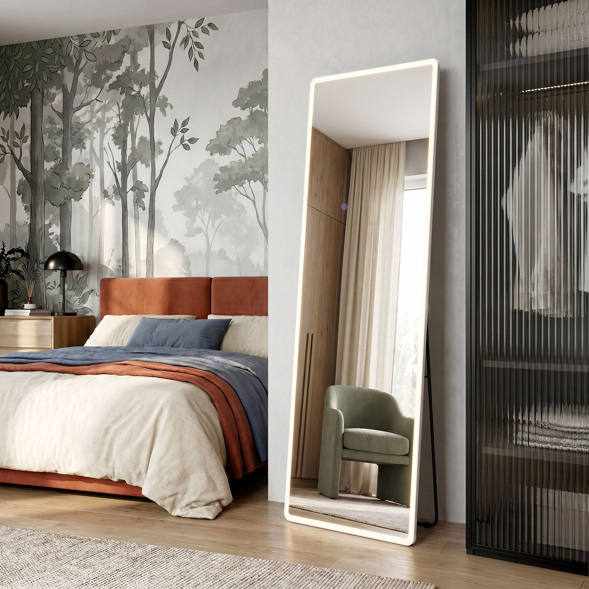 rea Veidrodis LED Classico 50x160cm Baltas aprašymas - Prekės nuotrauka
