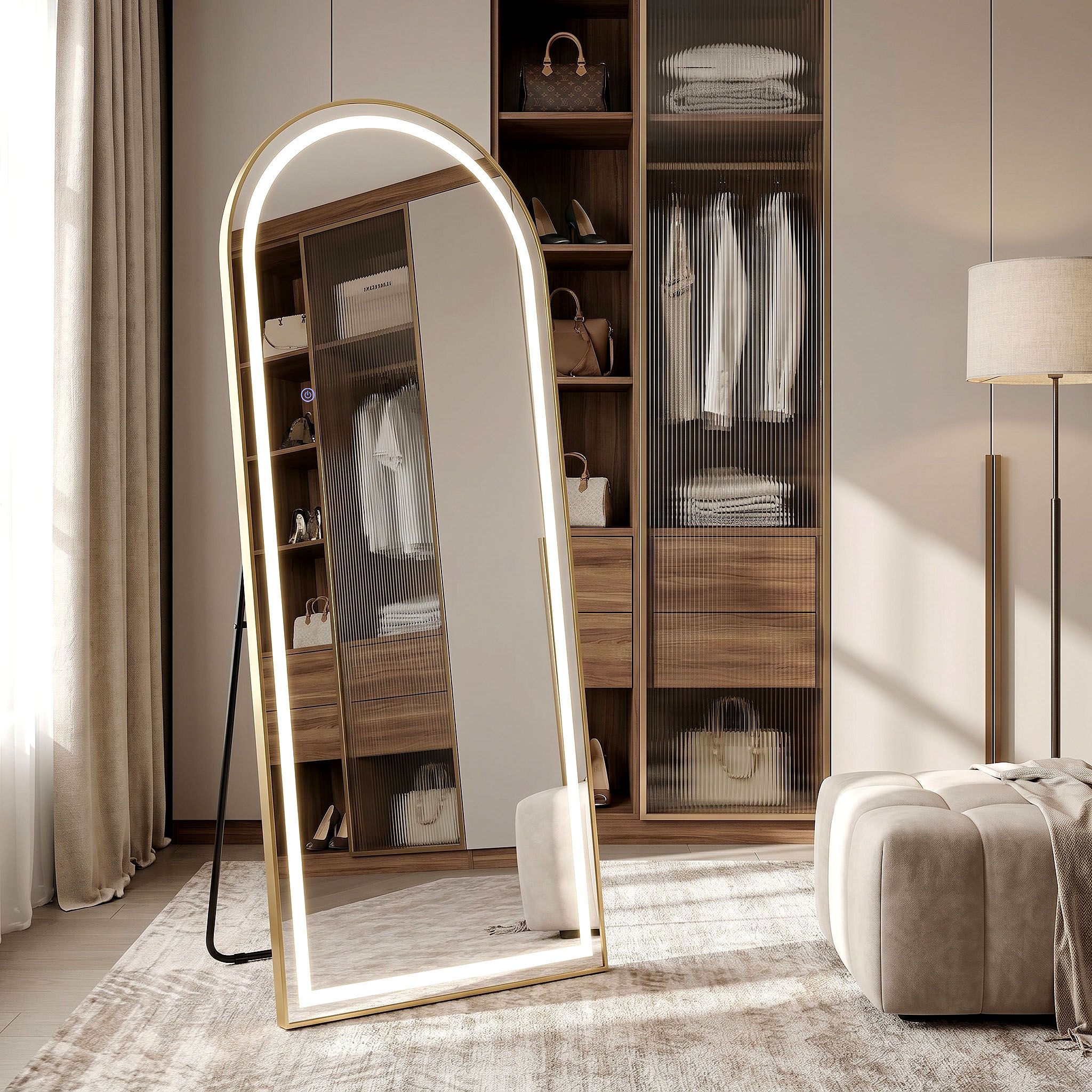 rea Veidrodis LED Orbit 50x160cm Gold aprašymas - Prekės nuotrauka