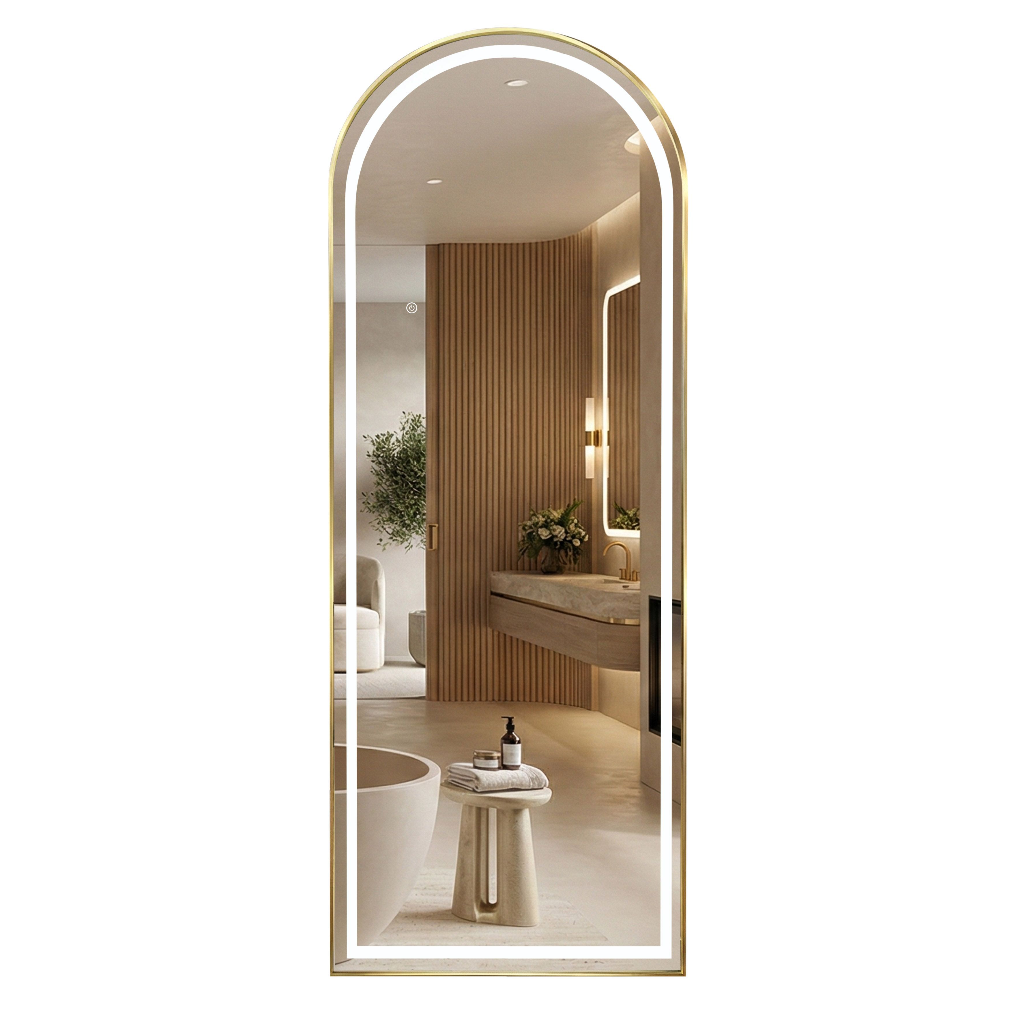 rea Veidrodis LED Orbit 50x160cm Gold aprašymas - Prekės nuotrauka