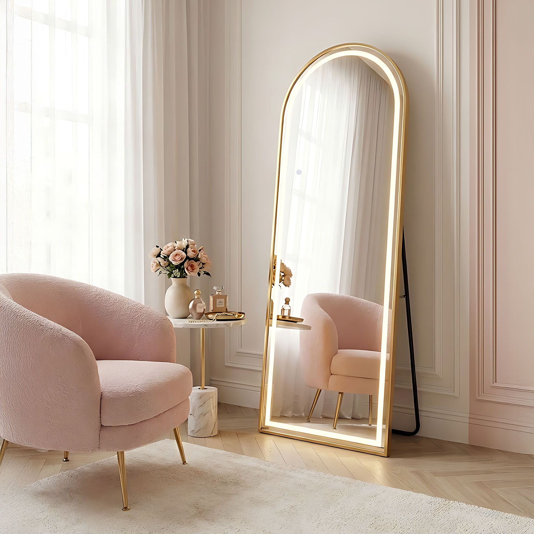 rea Veidrodis LED Orbit 60x170cm Gold aprašymas - Prekės nuotrauka