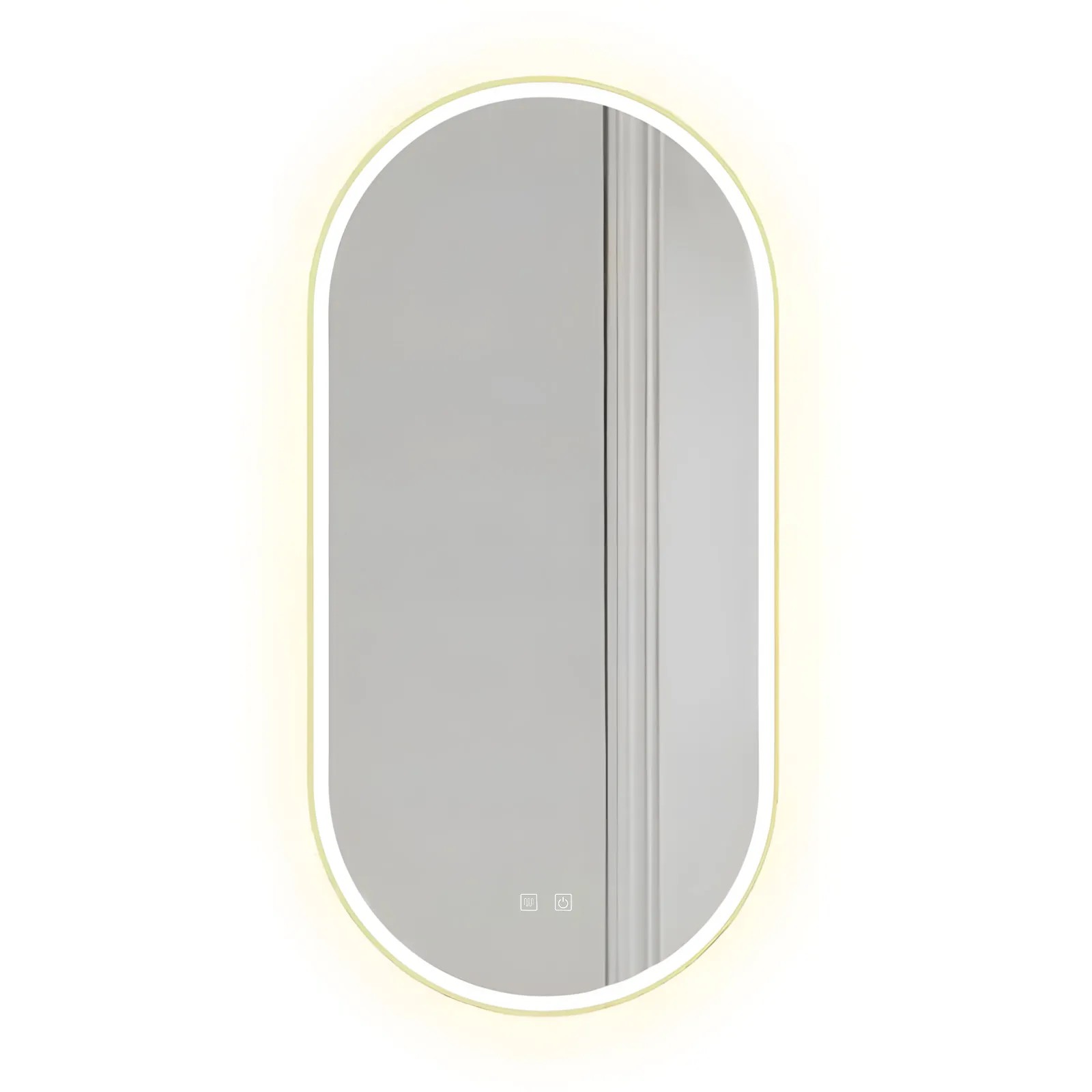 rea Veidrodis LED OVL 50x100cm Gold aprašymas - Prekės nuotrauka