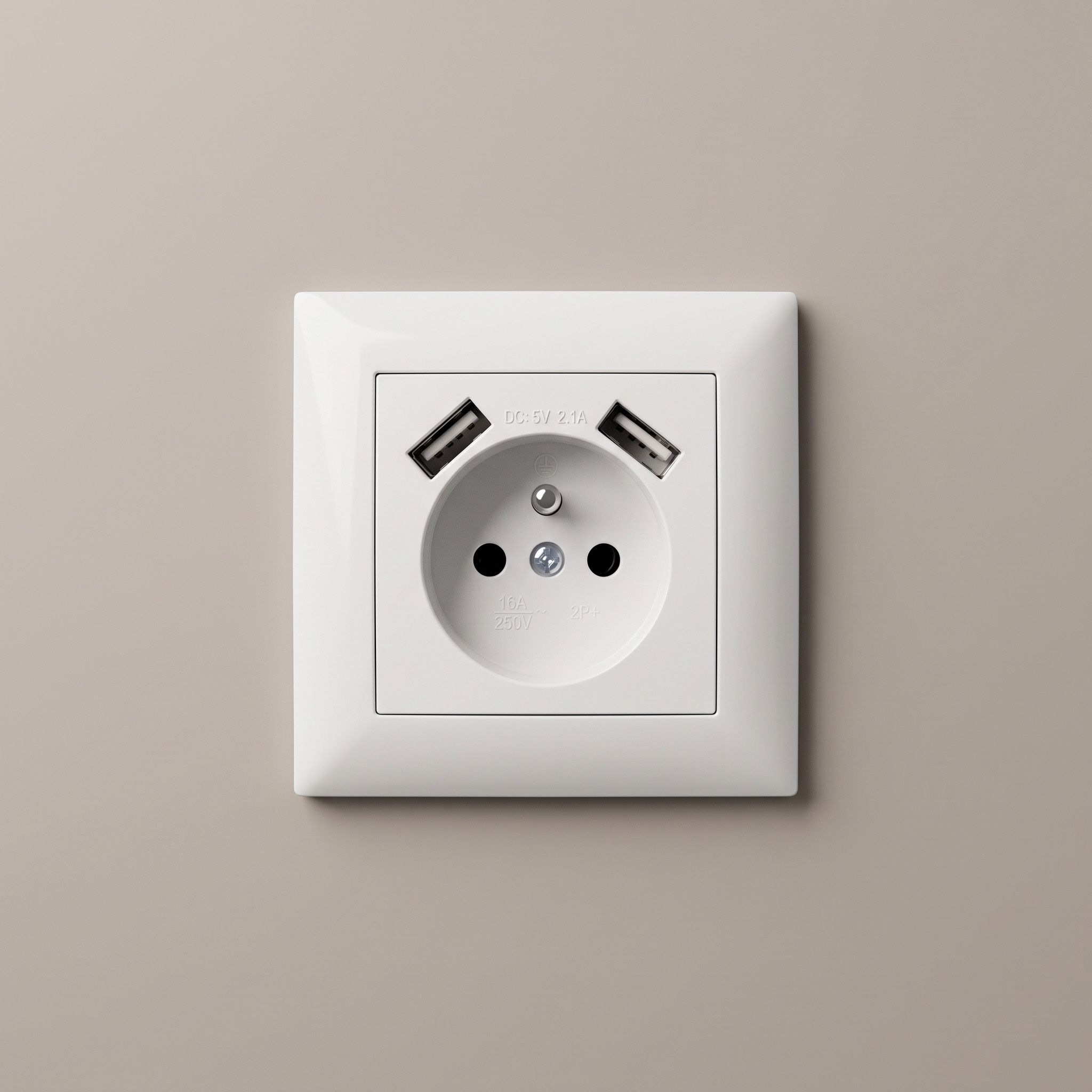 Toolight Viengubas Lizdas Su Įžeminimu + 2x Usb-a Oste Jnh003-g Baltas aprašymas - Prekės nuotrauka