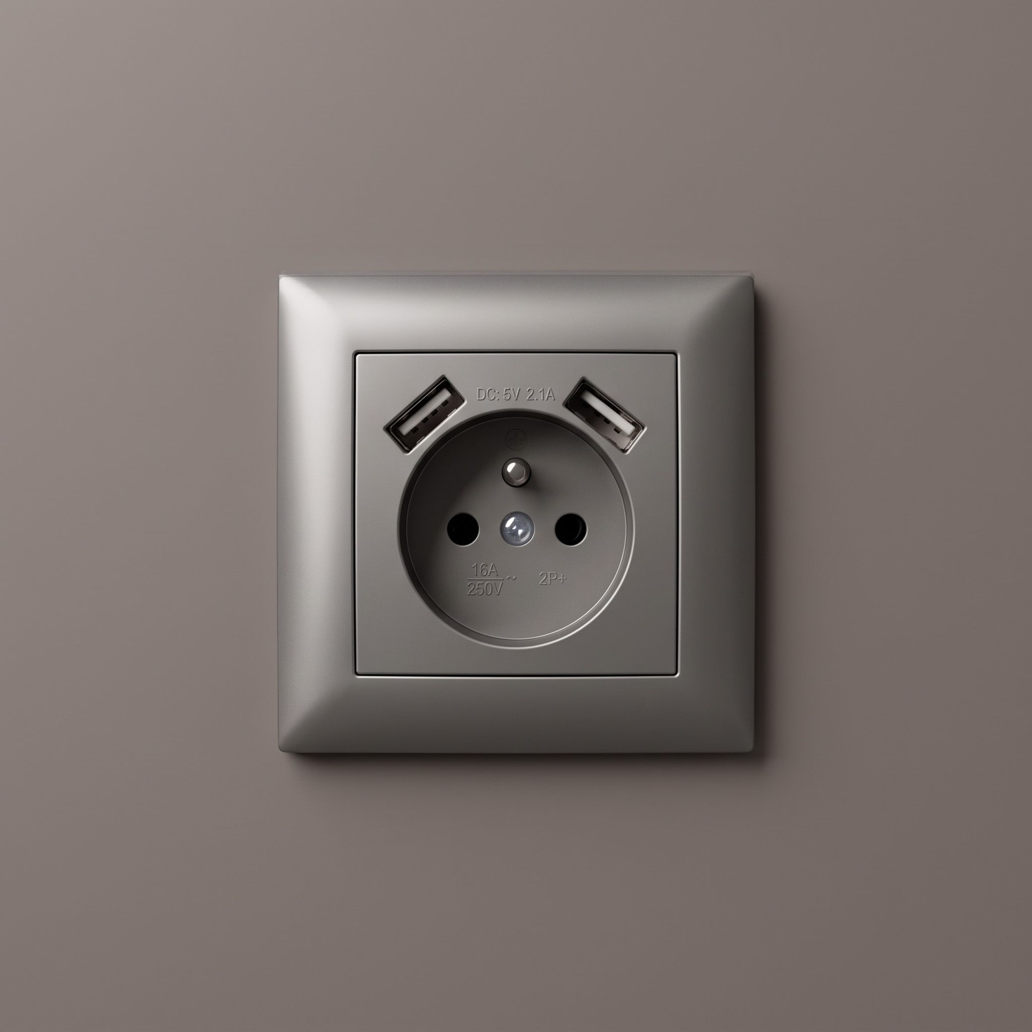 Toolight Viengubas Lizdas Su Įžeminimu + 2x Usb-a Oste Jnh003-g Pilkas aprašymas - Prekės nuotrauka