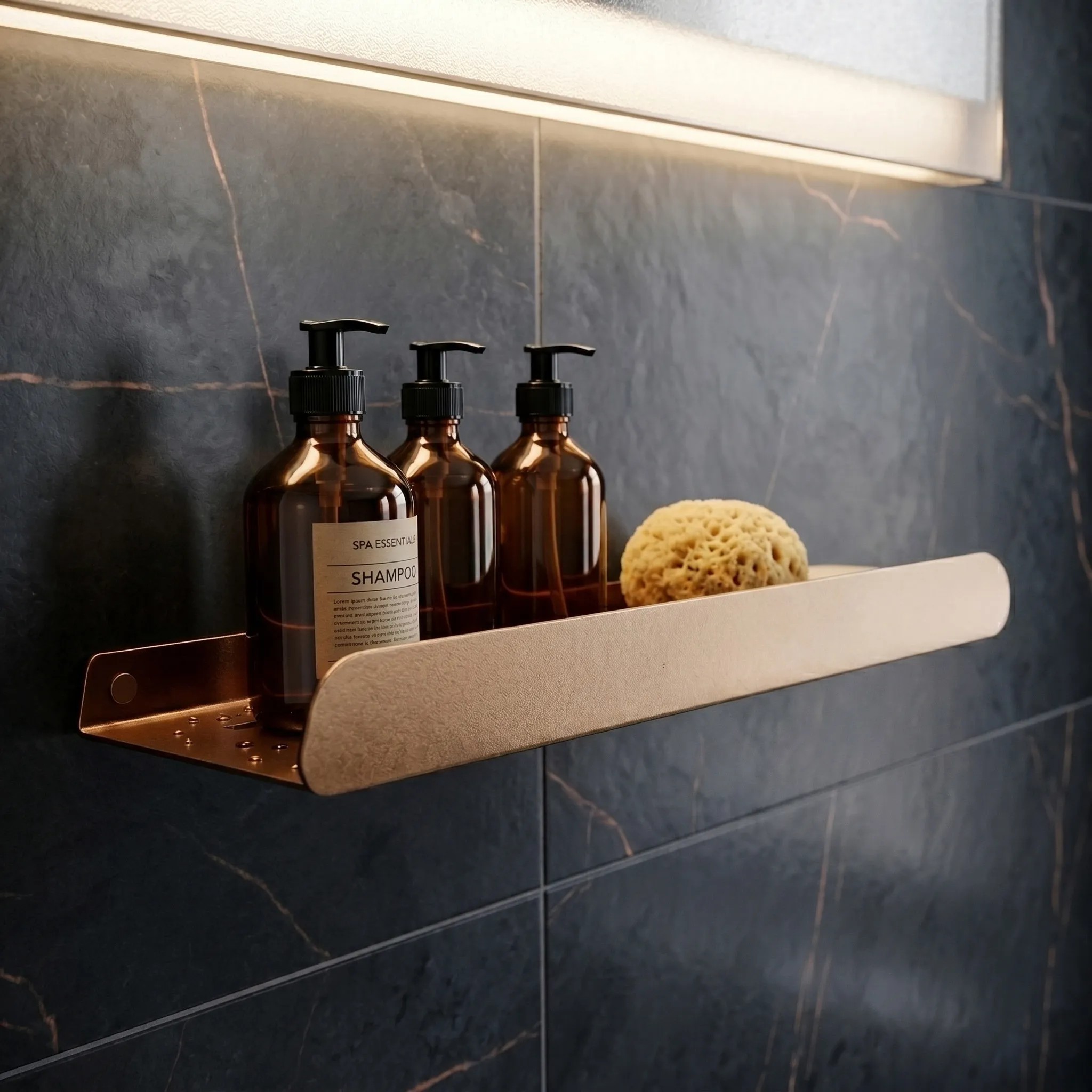 rea Vonios kambario lentyna SF03 45cm copper brush aprašymas - Prekės nuotrauka