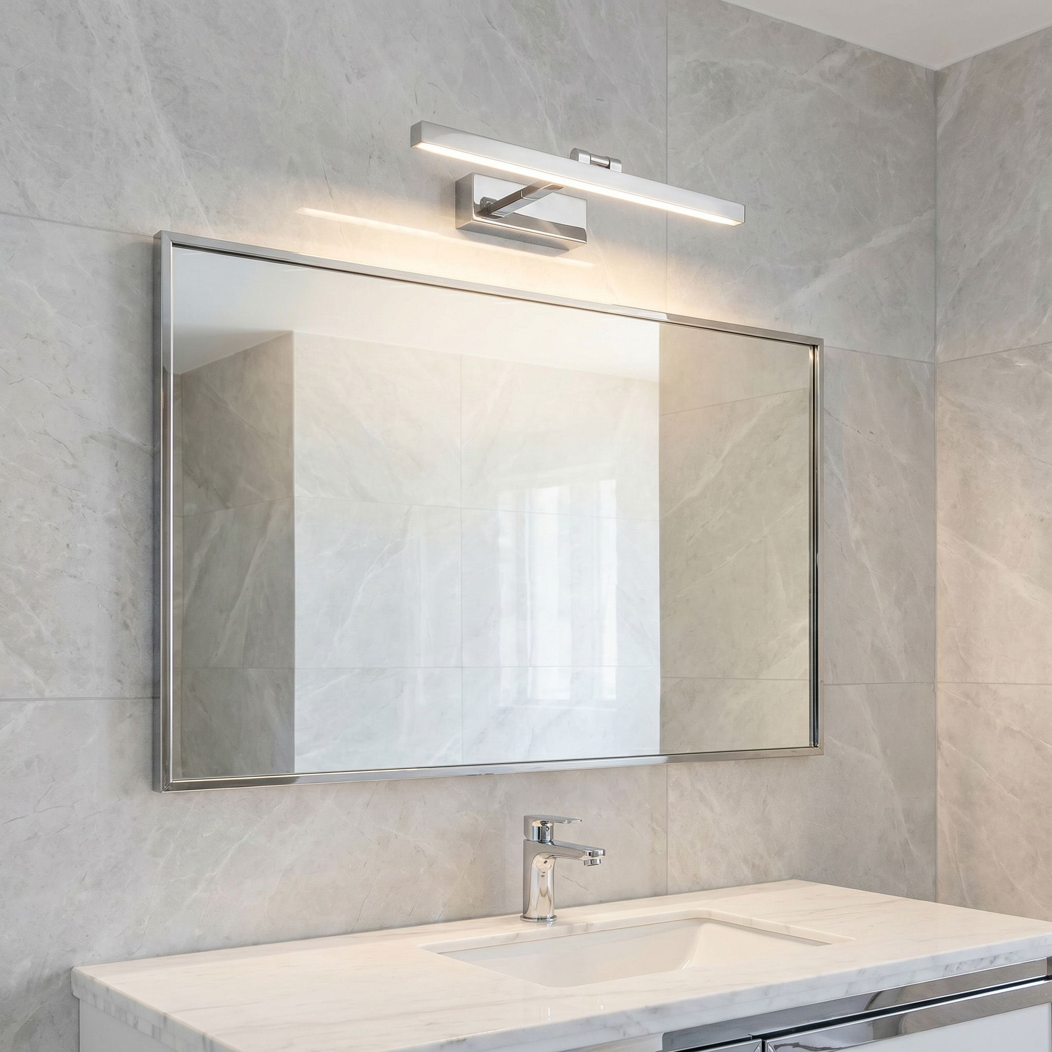 Sieninis šviestuvas Toolight Vonios sieninis LED šviestuvas APP1858-1W 60 cm Chrome aprašymas - Prekės nuotrauka
