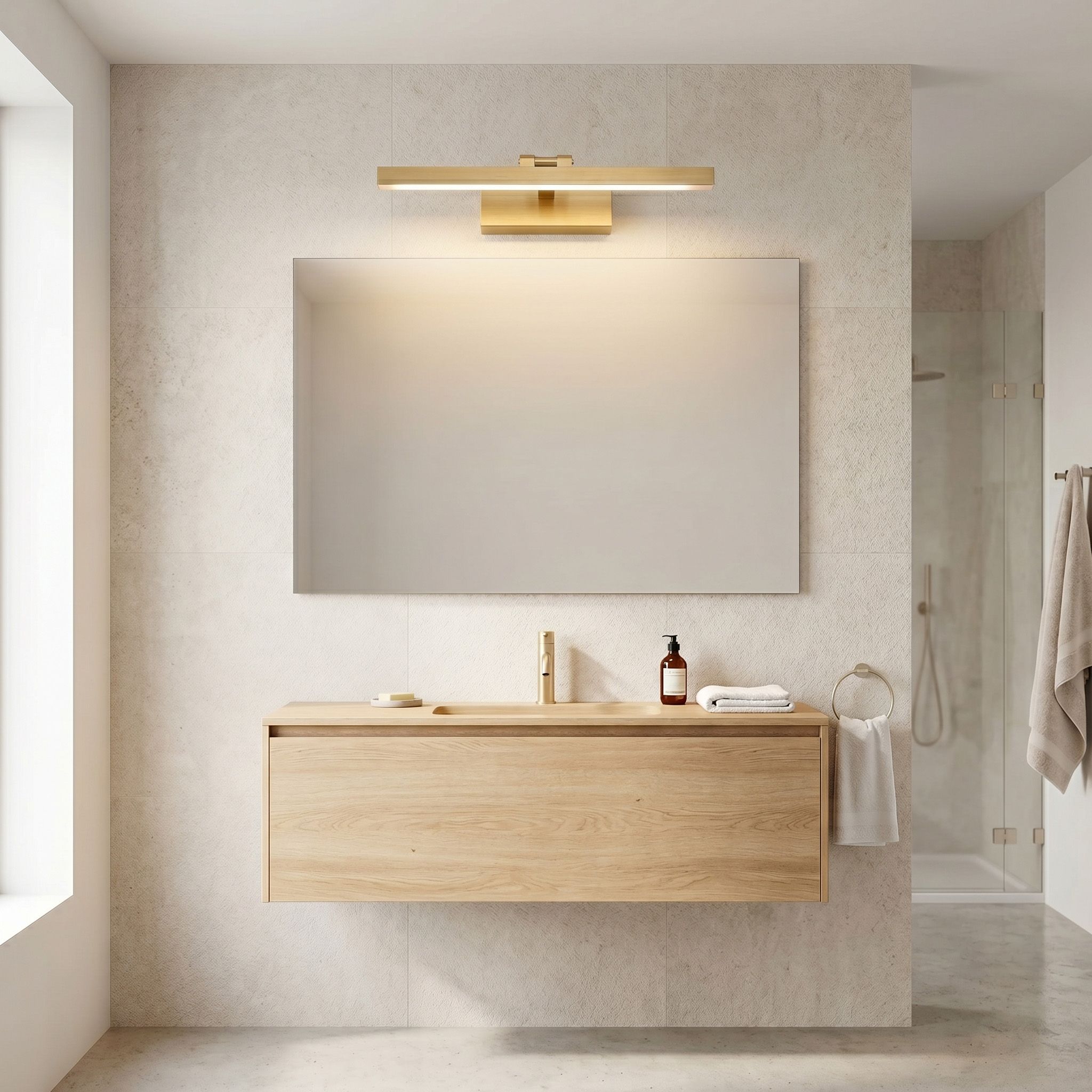 Sieninis šviestuvas Toolight Vonios Sieninis Led Šviestuvas APP1863-1W 40cm Gold aprašymas - Prekės nuotrauka