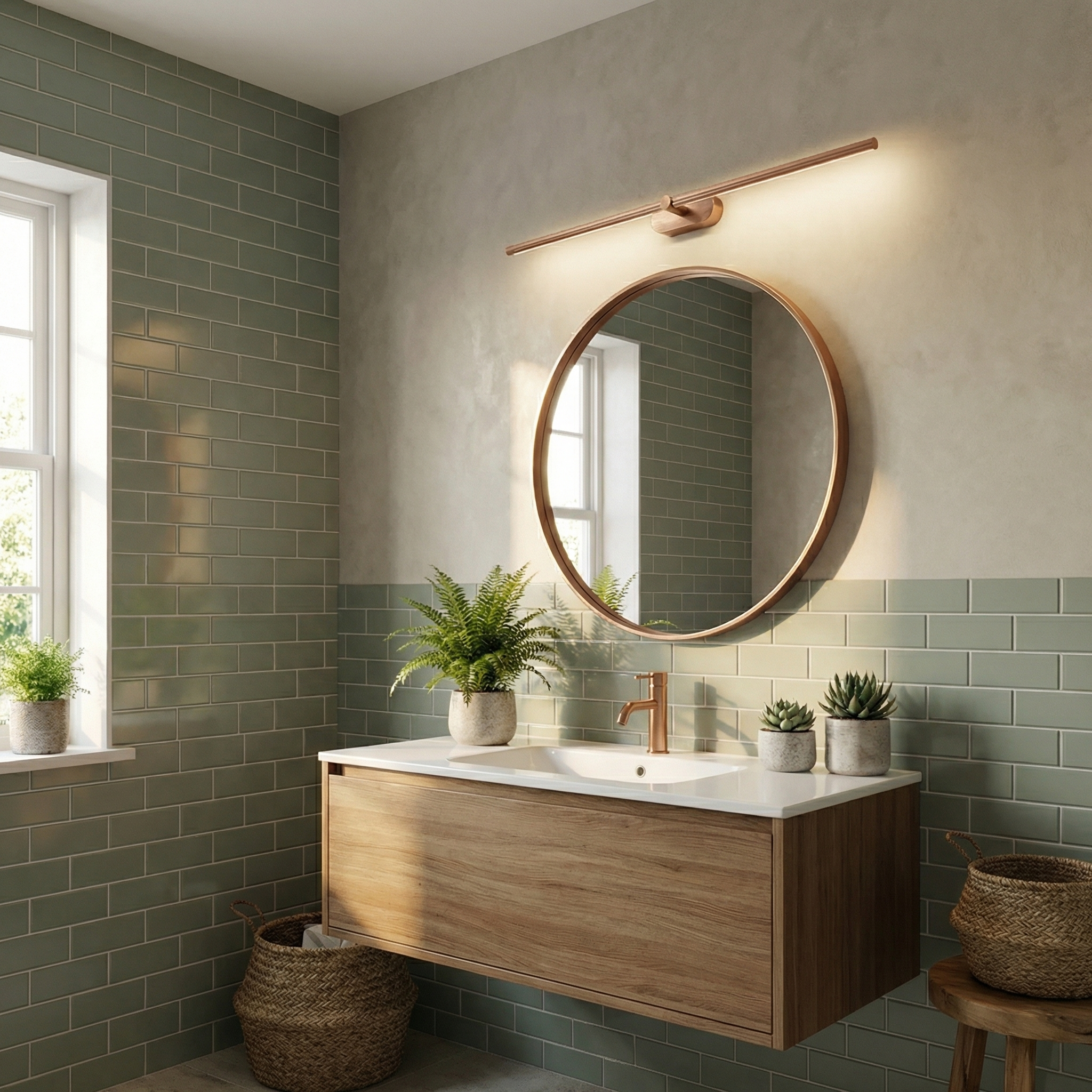 Sieninis šviestuvas Toolight Vonios Sieninis Led Šviestuvas APP1897-1W 80 Cm Copper aprašymas - Prekės nuotrauka