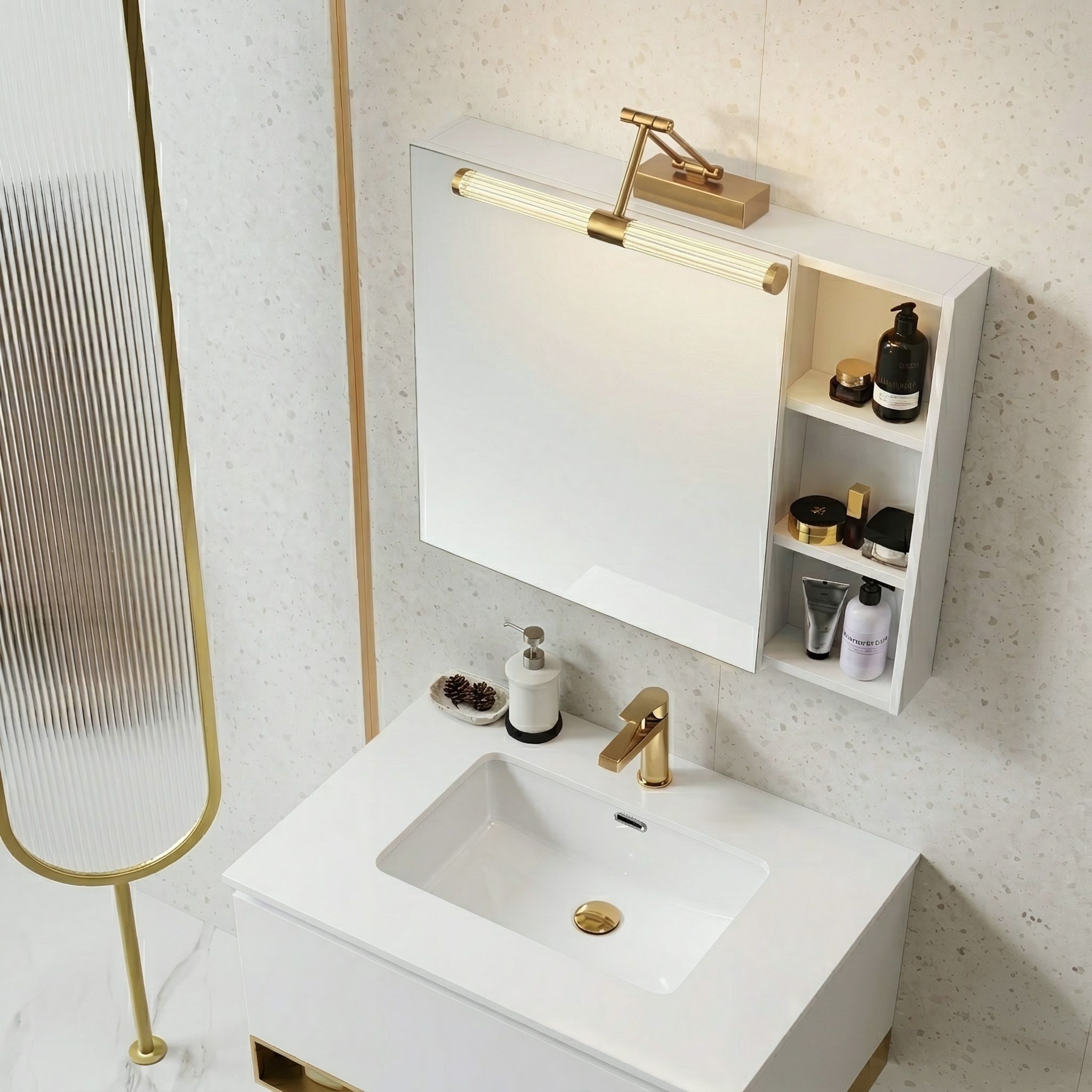 Sieninis šviestuvas Toolight Vonios Sieninis Led Šviestuvas APP1899-1W 40cm Gold aprašymas - Prekės nuotrauka