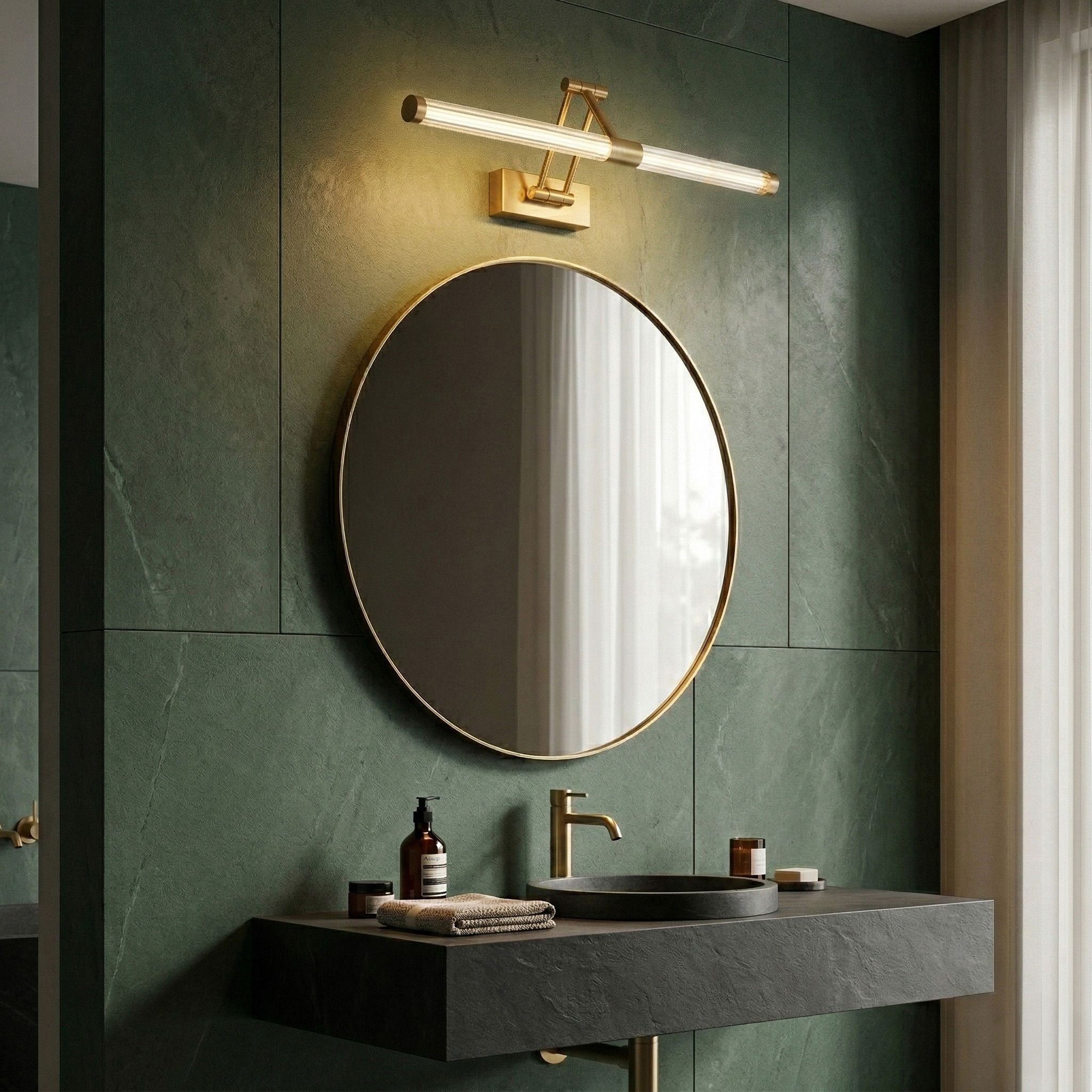Sieninis šviestuvas Toolight Vonios Sieninis Led Šviestuvas APP1900-1W 60cm Gold aprašymas - Prekės nuotrauka