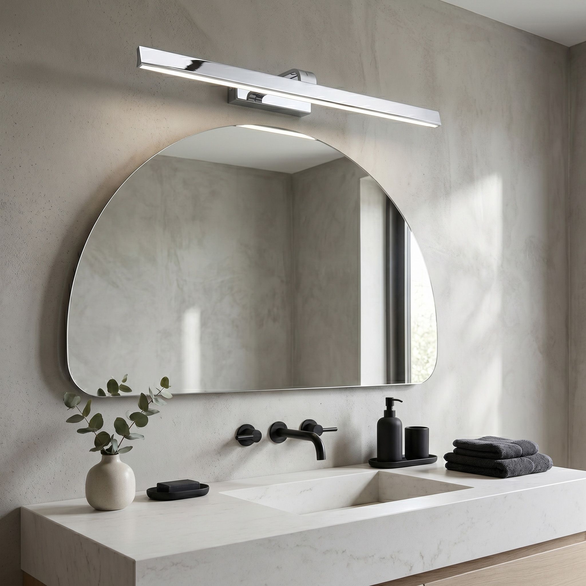 Sieninis šviestuvas Toolight Vonios sieninis LED šviestuvas SWE003-1W 73cm CHROME aprašymas - Prekės nuotrauka