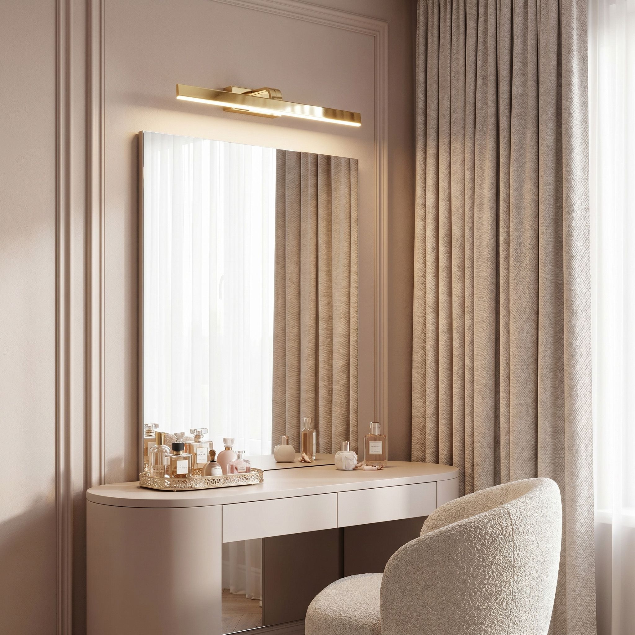 Sieninis šviestuvas Toolight Vonios sieninis LED šviestuvas SWE005-1W 58cm GOLD aprašymas - Prekės nuotrauka
