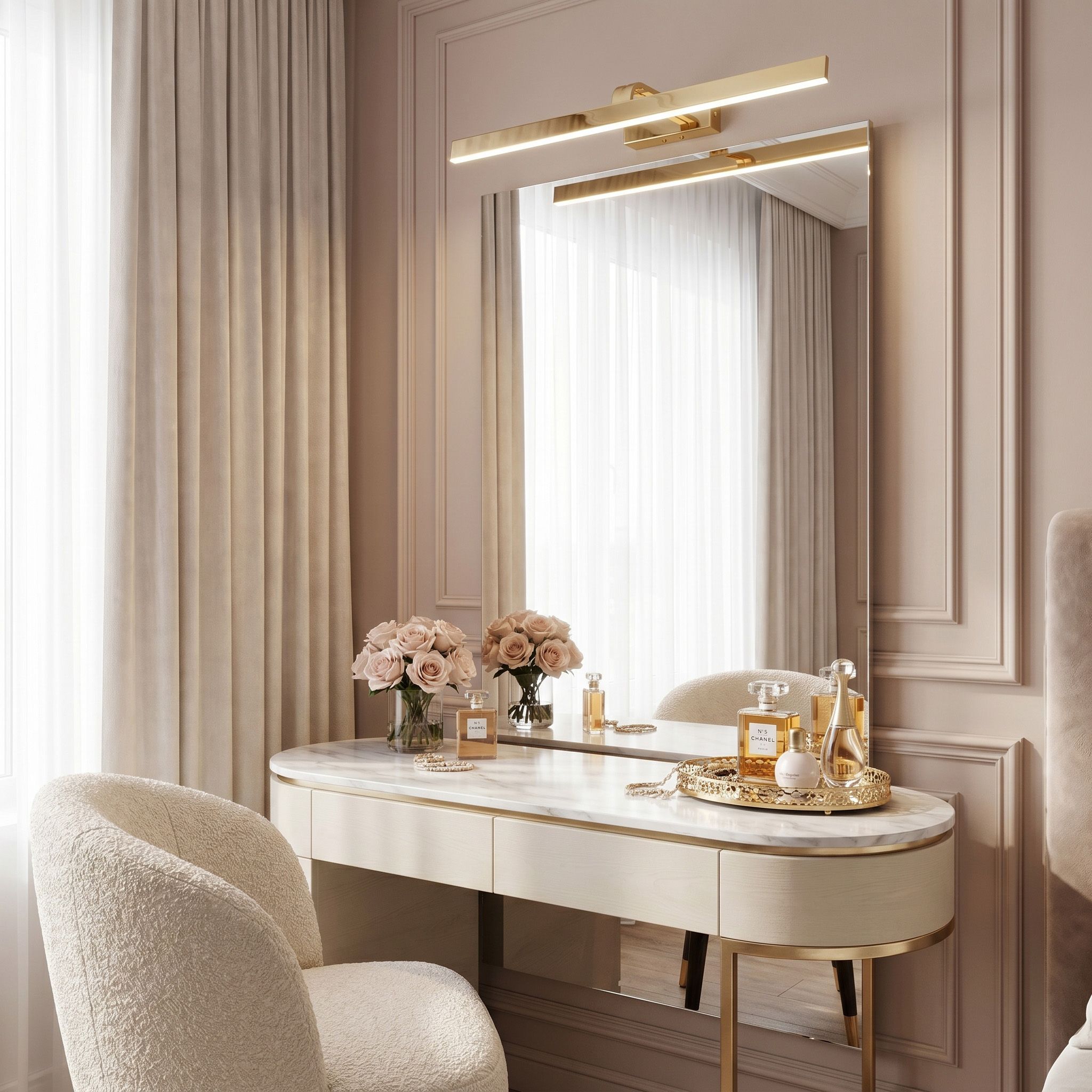Sieninis šviestuvas Toolight Vonios sieninis LED šviestuvas SWE006-1W 73cm GOLD aprašymas - Prekės nuotrauka