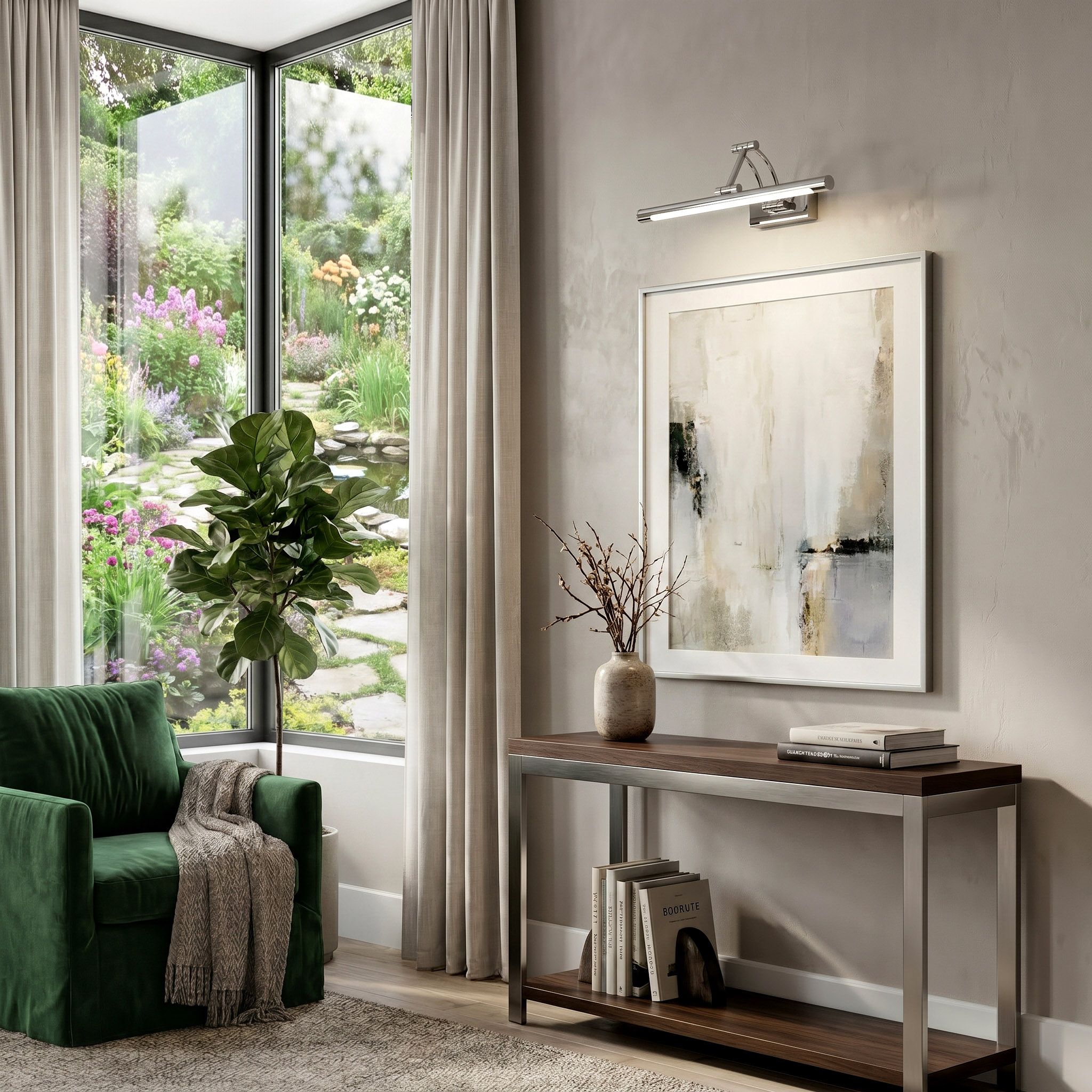 Sieninis šviestuvas Toolight Vonios sieninis LED šviestuvas SWE016-1W 42cm Chrome aprašymas - Prekės nuotrauka