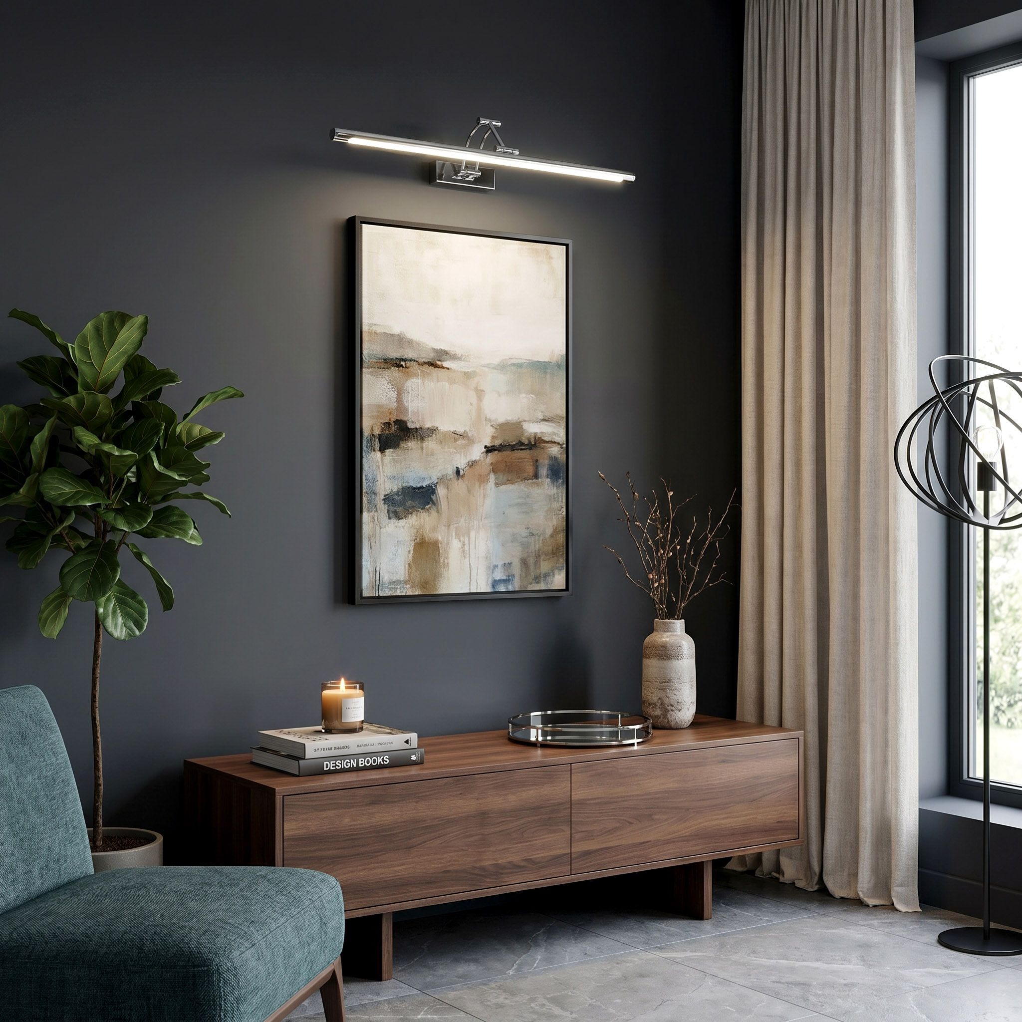 Sieninis šviestuvas Toolight Vonios sieninis LED šviestuvas SWE017-1W 60cm Chrome aprašymas - Prekės nuotrauka