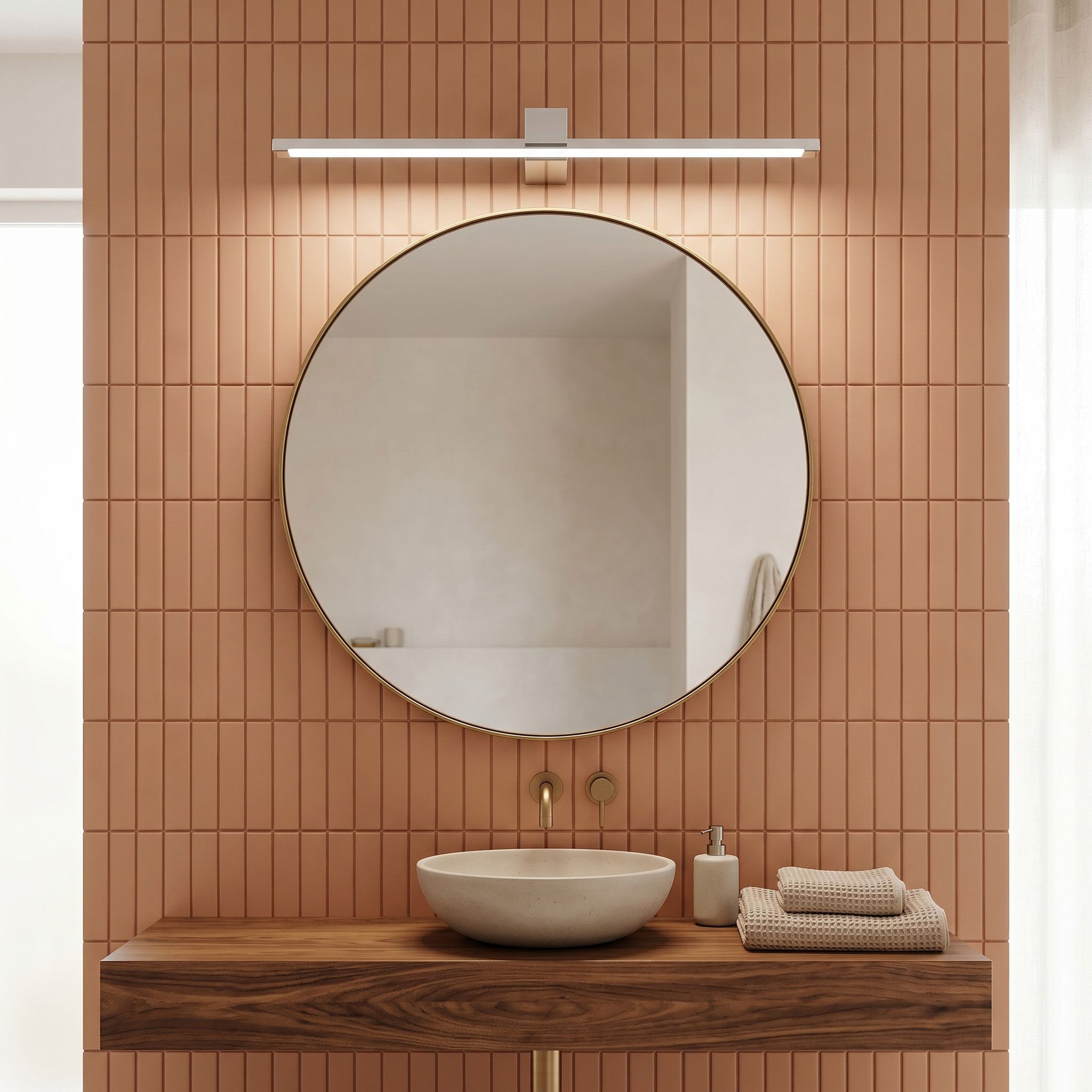 Sieninis šviestuvas Toolight Vonios sieninis LED šviestuvas SWE042-1W 80 cm Chrome aprašymas - Prekės nuotrauka