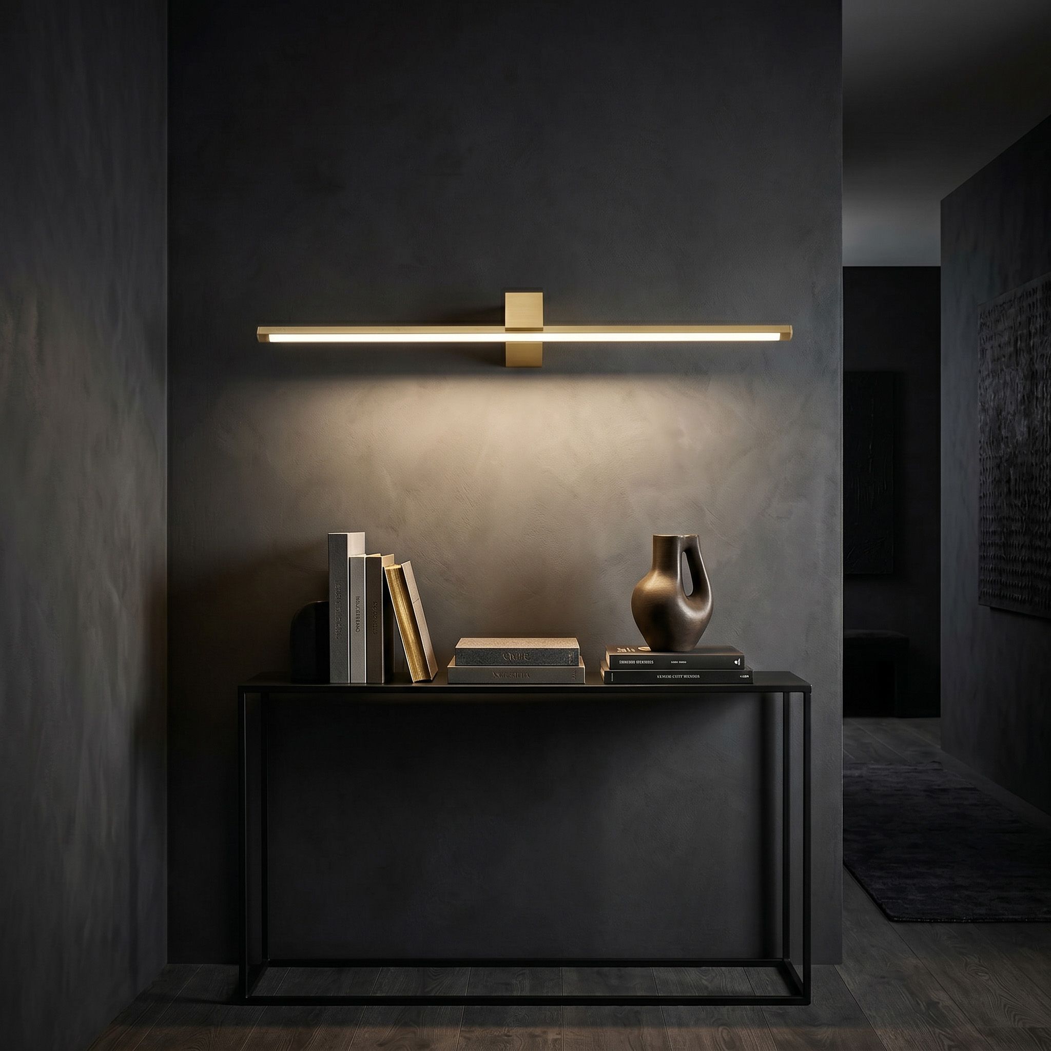 Sieninis šviestuvas Toolight Vonios sieninis LED šviestuvas SWE048-1W 80cm GOLD BRUSH aprašymas - Prekės nuotrauka