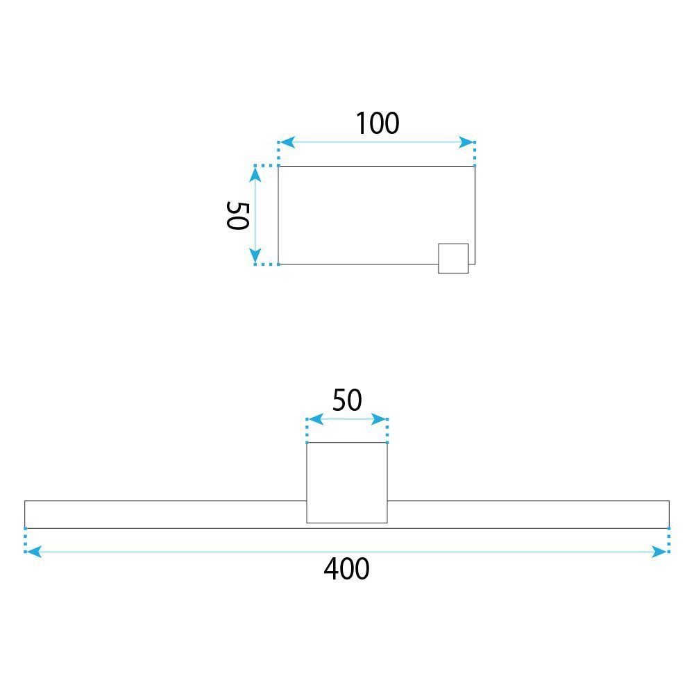 Sieninis šviestuvas Toolight Vonios sieninis LED šviestuvas SWE049-1W 40 cm Juodas aprašymas - Prekės nuotrauka