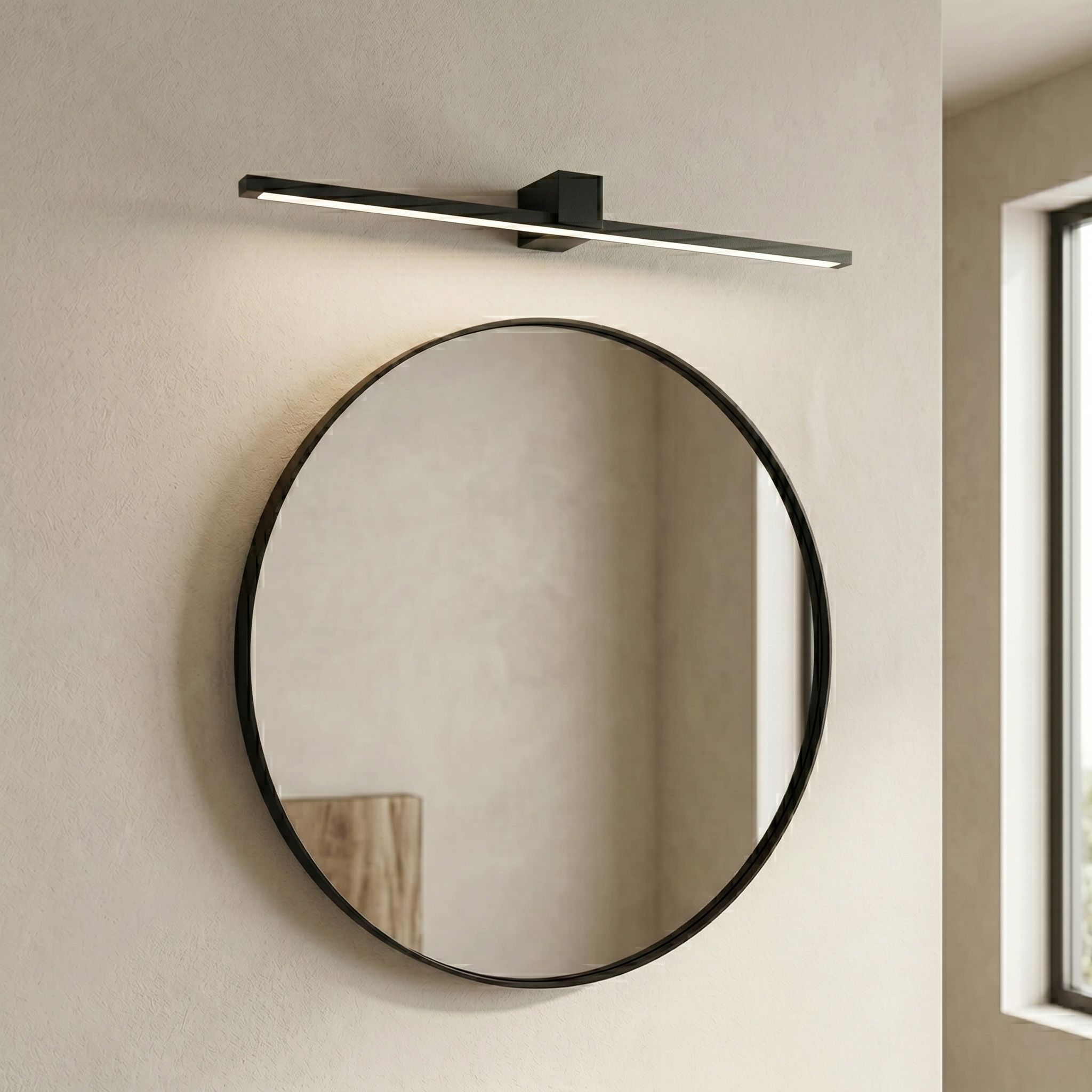 Sieninis šviestuvas Toolight Vonios sieninis LED šviestuvas SWE051-1W 80 cm Juodas aprašymas - Prekės nuotrauka