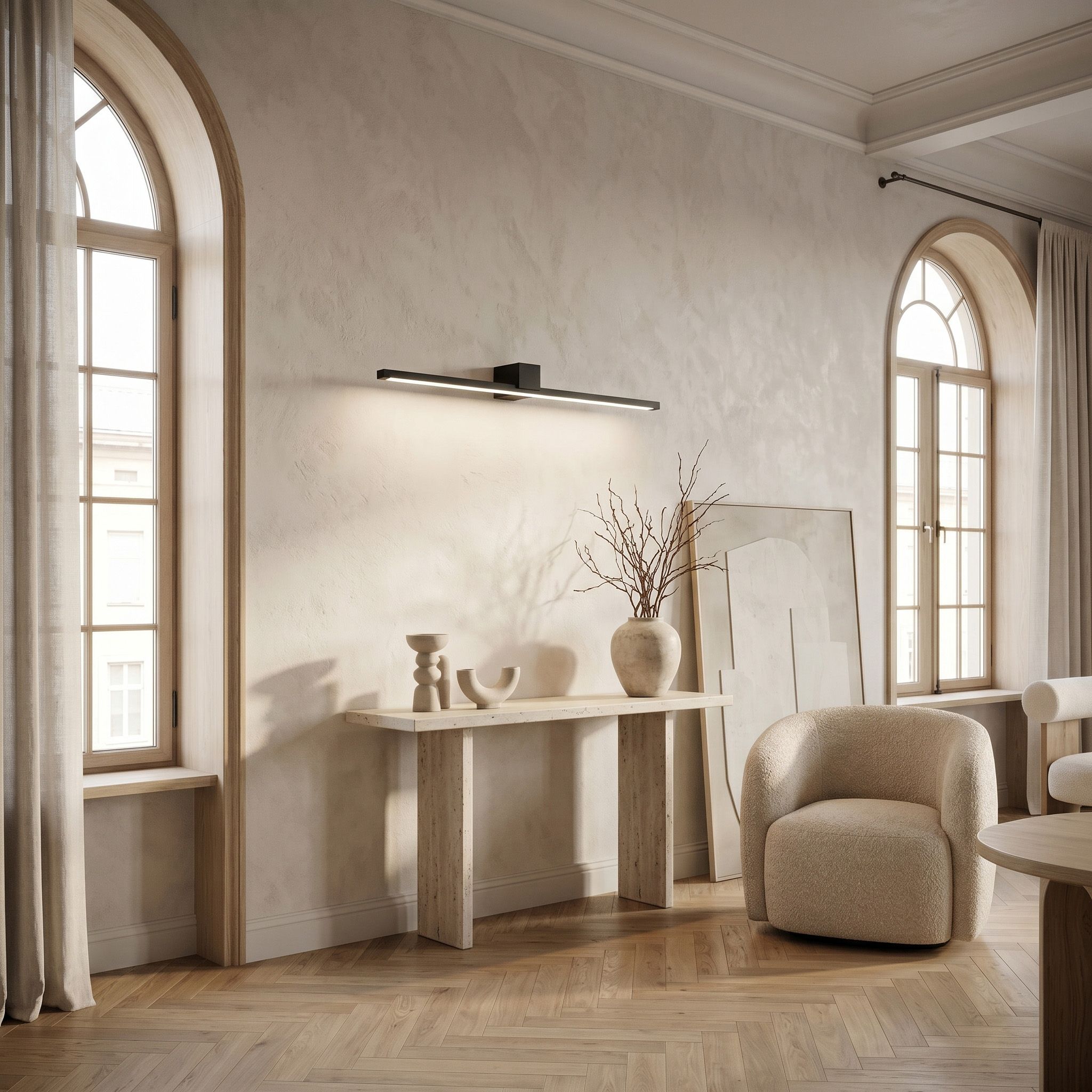 Sieninis šviestuvas Toolight Vonios sieninis LED šviestuvas SWE051-1W 80 cm Juodas aprašymas - Prekės nuotrauka