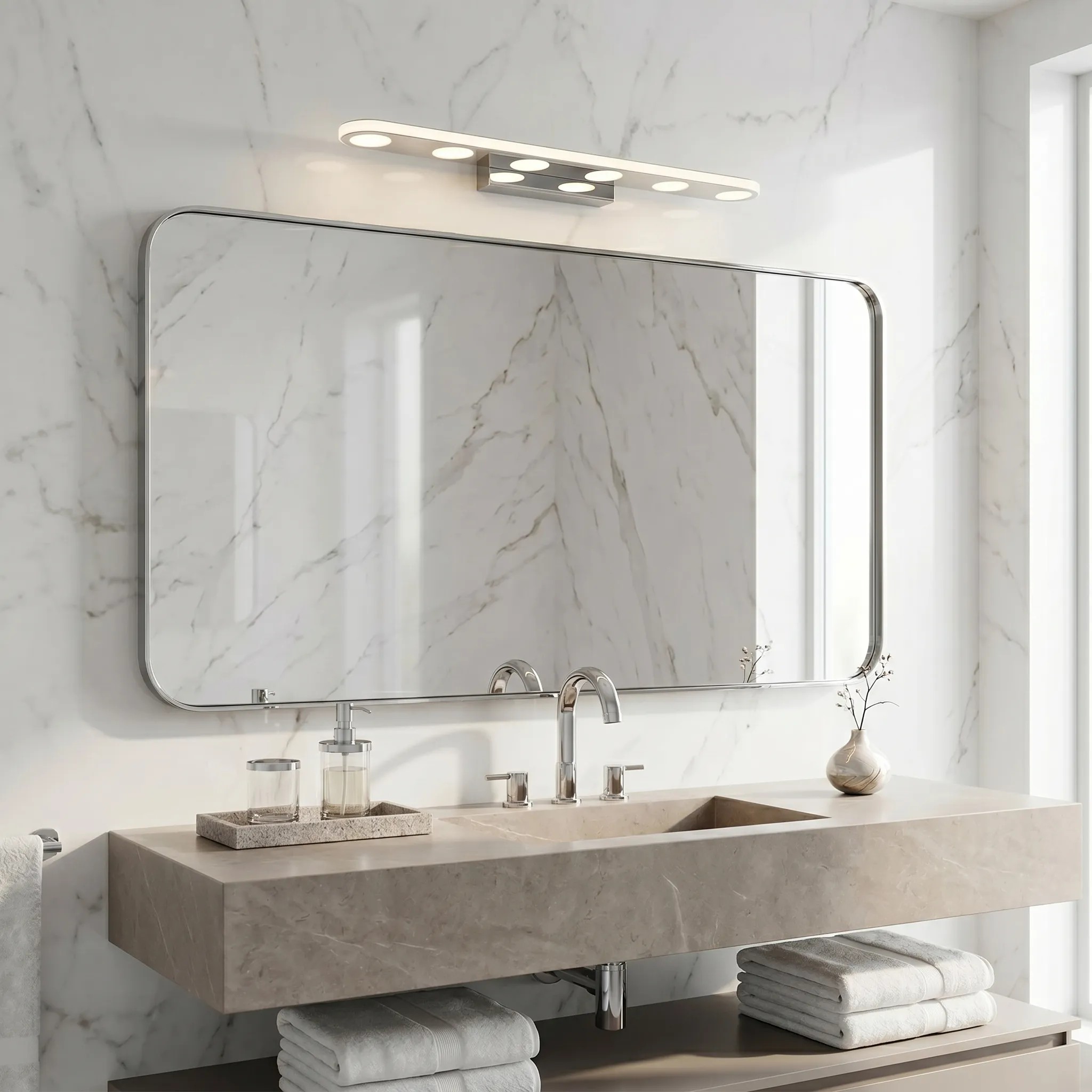 Sieninis šviestuvas Toolight Vonios sieninis LED šviestuvas SWE056-W CHROME aprašymas - Prekės nuotrauka