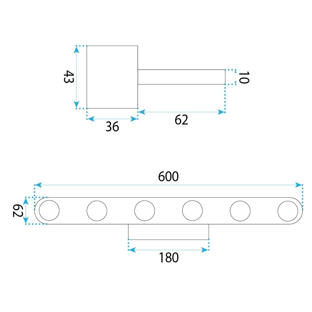 Sieninis šviestuvas Toolight Vonios sieninis LED šviestuvas SWE056-W CHROME aprašymas - Prekės nuotrauka