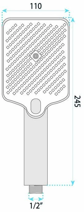 Dušo galvutė Rea JS-031 BRUSH NICKLE