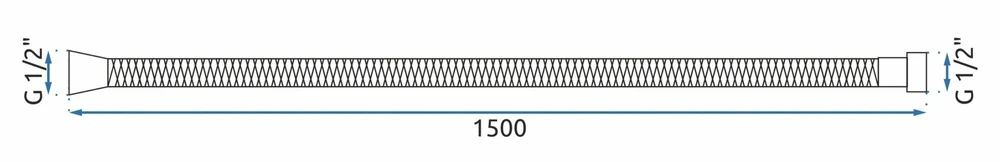Dušo žarna Rea Gold 150 cm