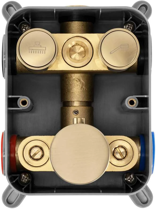 Dušo maišytuvas REA LUNGO MILER new BRUSHED GOLD Termostat
