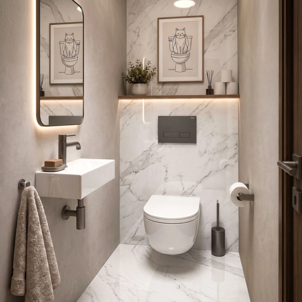 Įleistinis WC rėmas Rea K011A-Q HD Titan