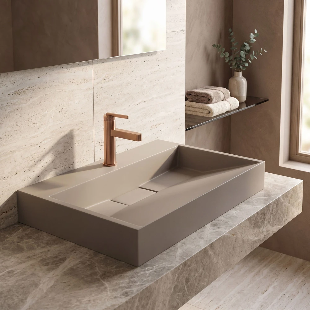 Konglomerato Praustuvas Rea Goya Taupe 70cm