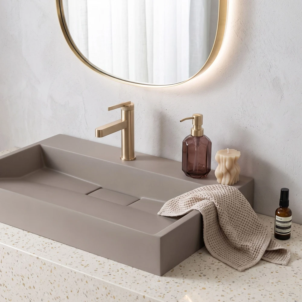 Konglomerato Praustuvas Rea Goya Taupe 70cm