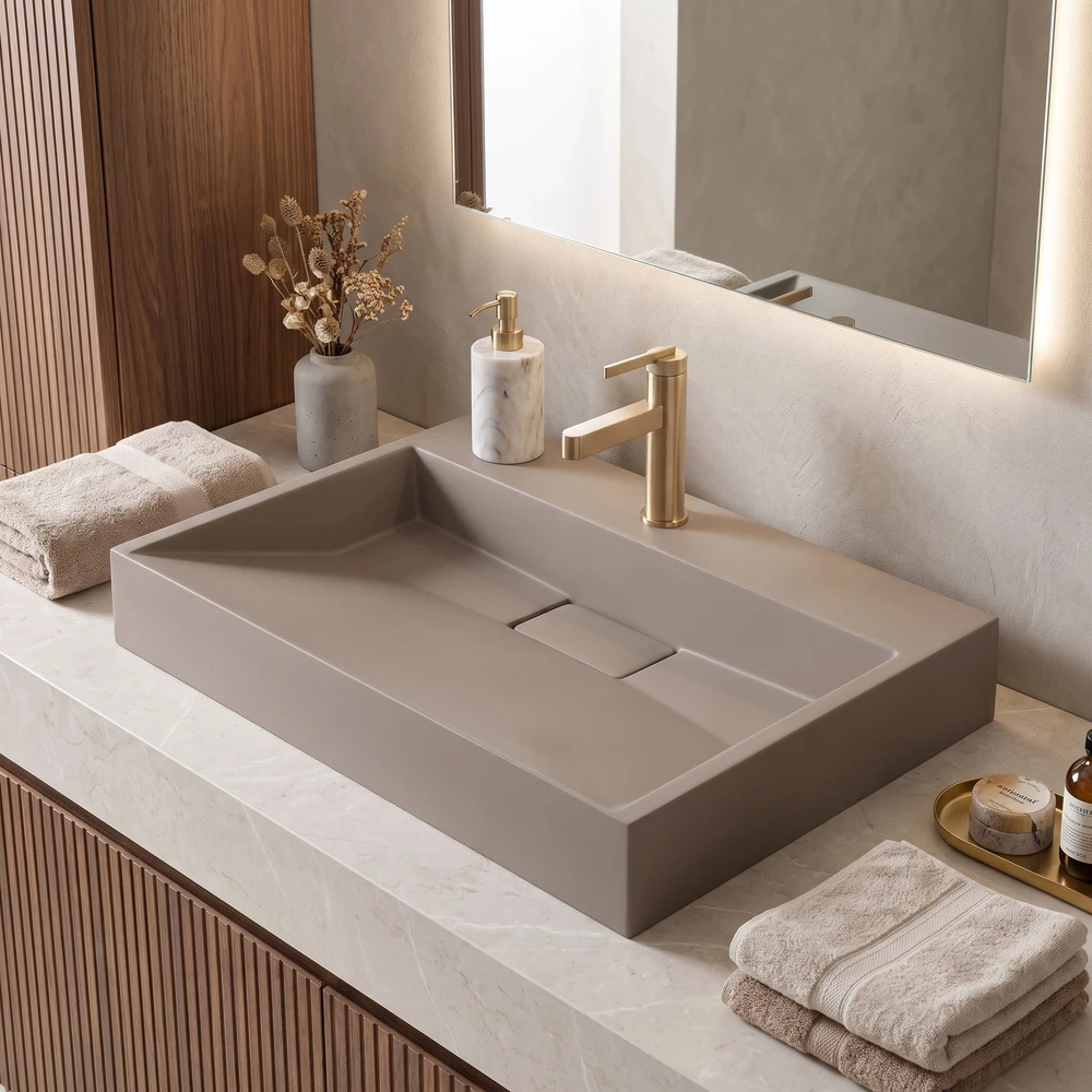 Konglomerato Praustuvas Rea Goya Taupe 70cm