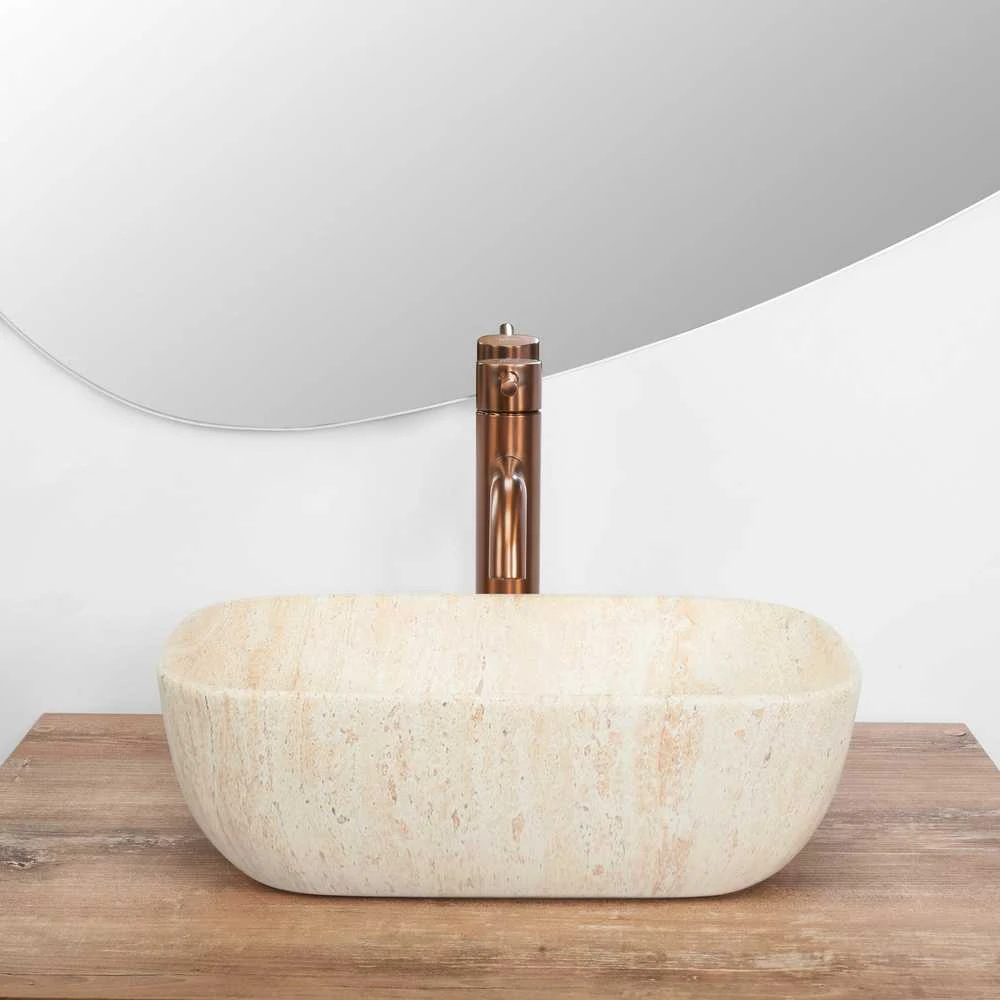 Kriauklė stalviršio Rea BELINDA MINI TRAVERTINE Matinis