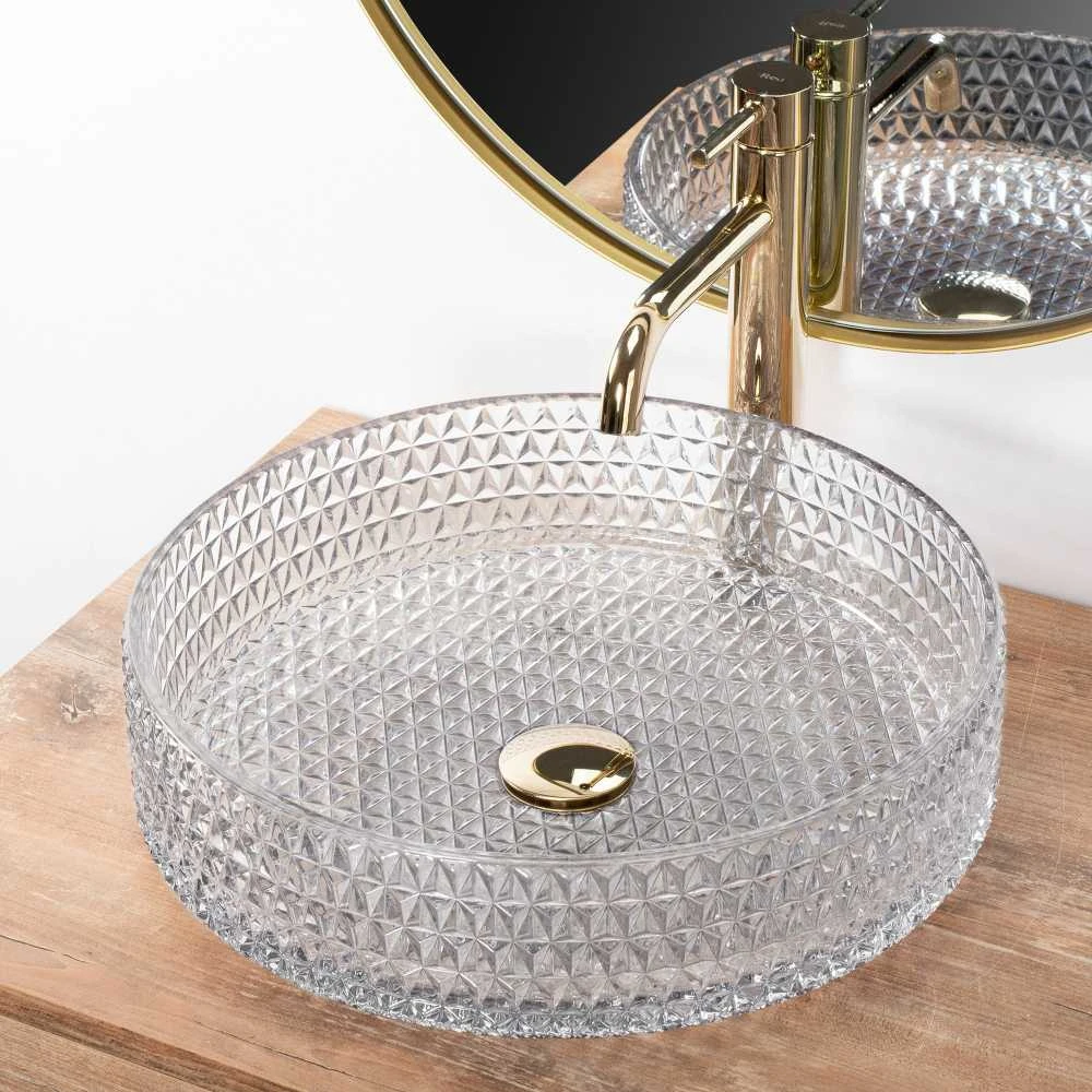 Kriauklė stalviršio Rea Cristal Transparent 39